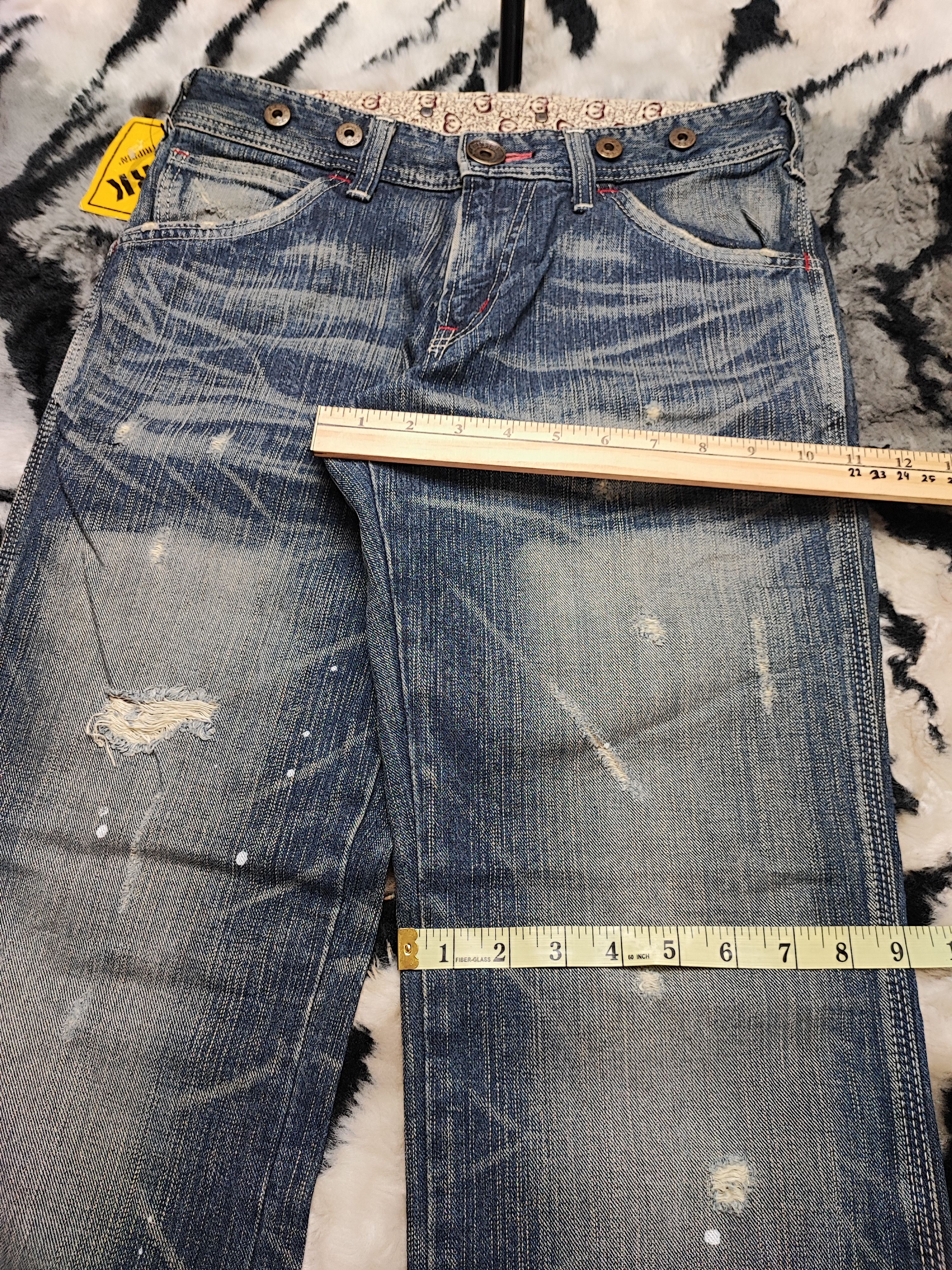 Edwin Deadstock Edwin 503 Blue Trip Work Paint Splatter Size US 29 - 7 Thumbnail