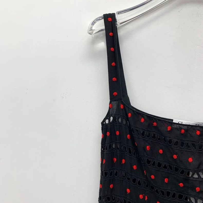 Dior Dior Black polka dot full-printed cotton strap dress Size XS / US 0-2 / IT 36-38 - 3 Thumbnail