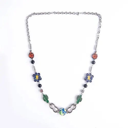 Jewelry Charm Necklace Cactus Chain Jewelry World Art Classic Flame Size ONE SIZE - 4 Thumbnail