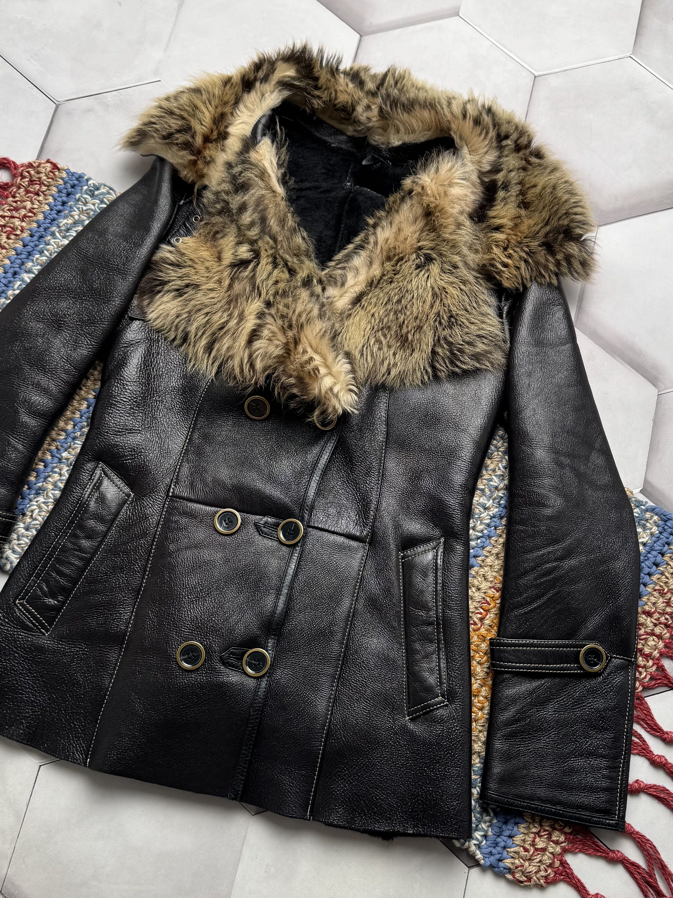 Japanese Brand Vintage Real Sheepskin Coat(E4) Size XS / US 0-2 / IT 36-38 - 3 Thumbnail