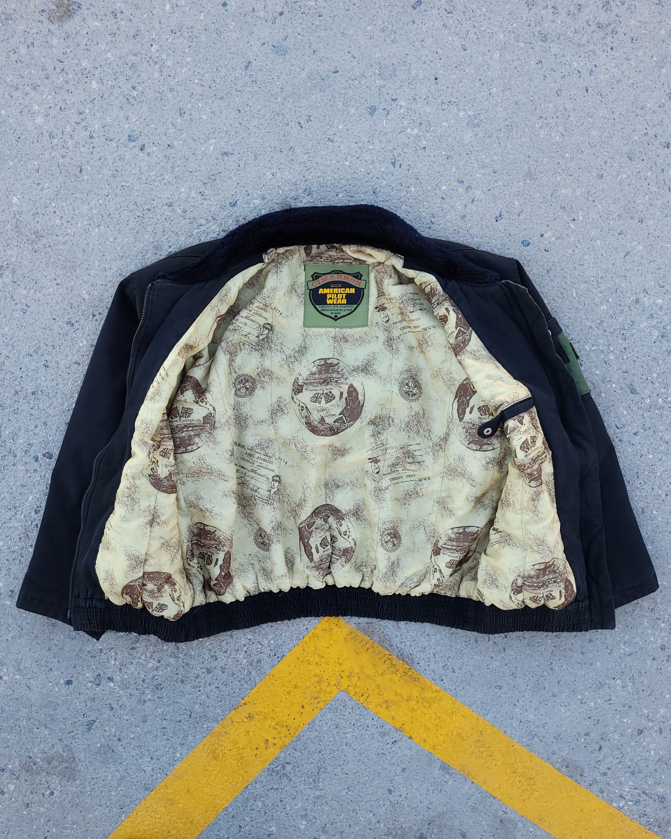 Vintage Rare 1980s Cimarron American Pilot Wear Bomber Jacket Size US L / EU 52-54 / 3 - 2 Thumbnail