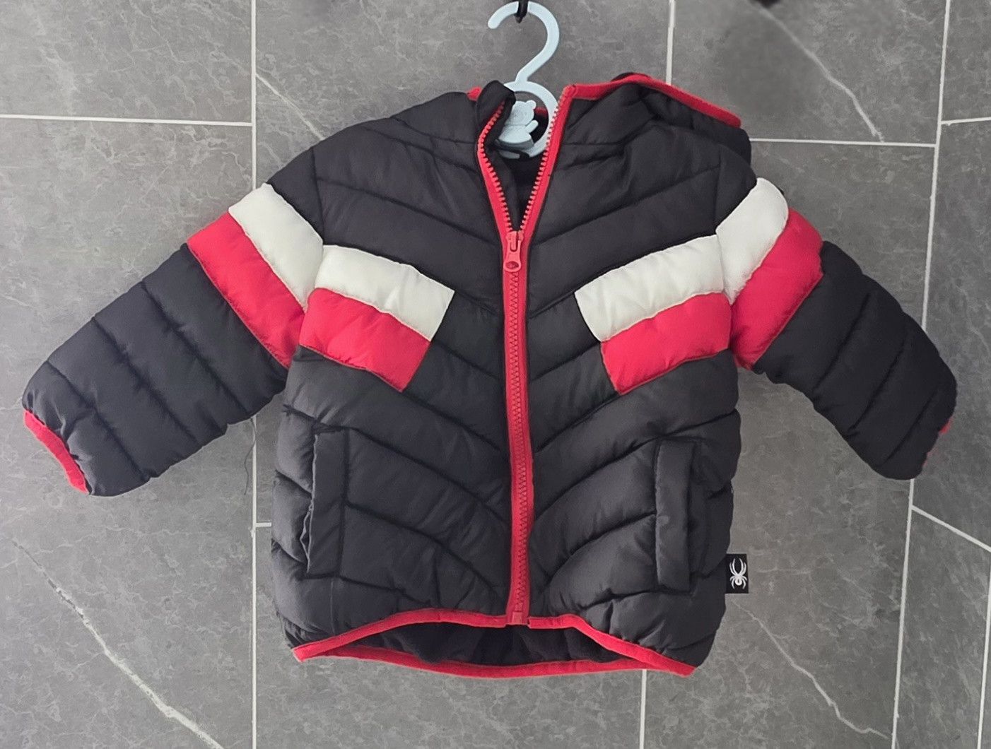 Spyder NWOT Spyder Infant Boys Puffer Jacket Black Red 18 Months Size US XXS / EU 40 - 1 Thumbnail