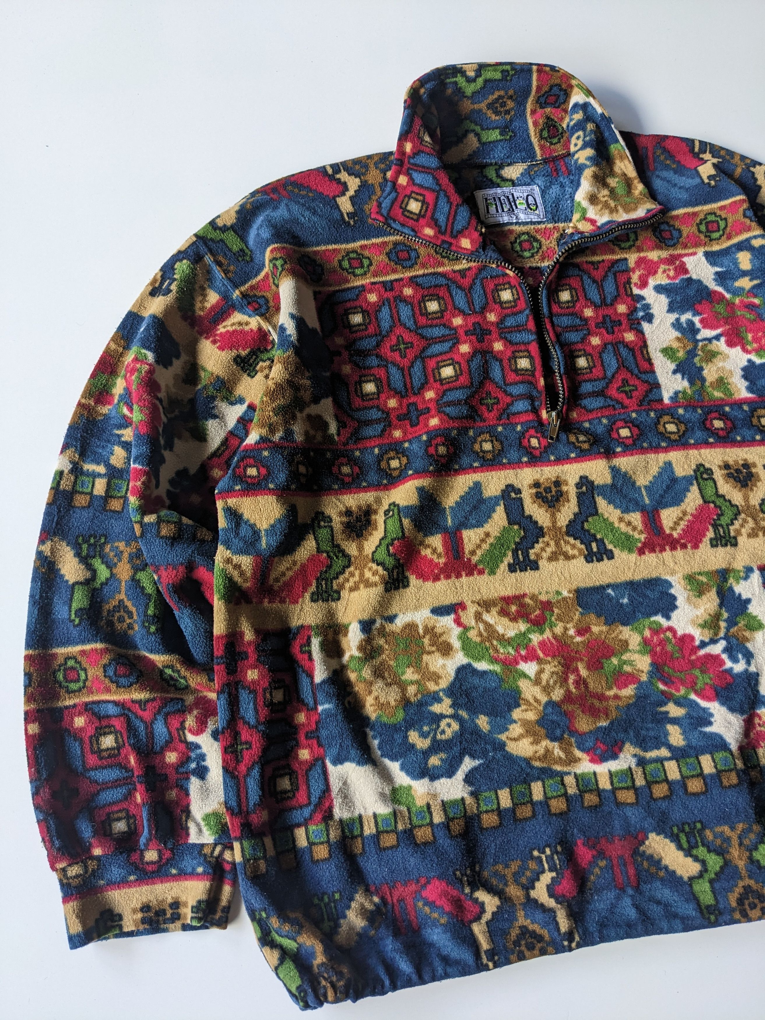Native × Vintage Vintage HELLO navajo native half zipper Size US L / EU 52-54 / 3 - 2 Thumbnail