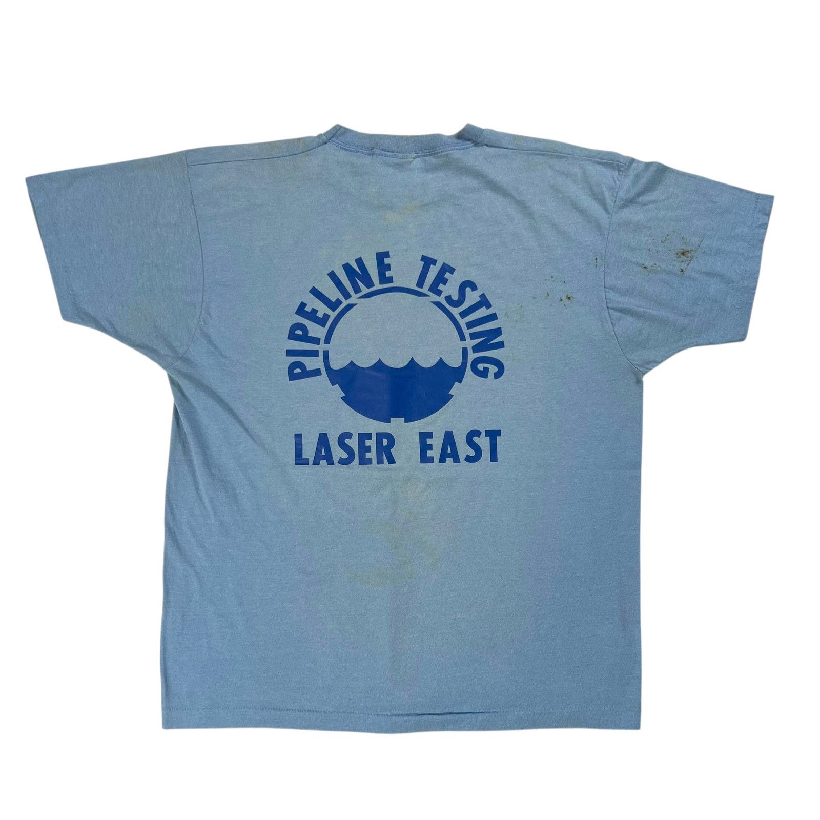 Vintage Vintage 80s We Know Our Shit Pipeline Testing Laser East tee Size US L / EU 52-54 / 3 - 7 Thumbnail