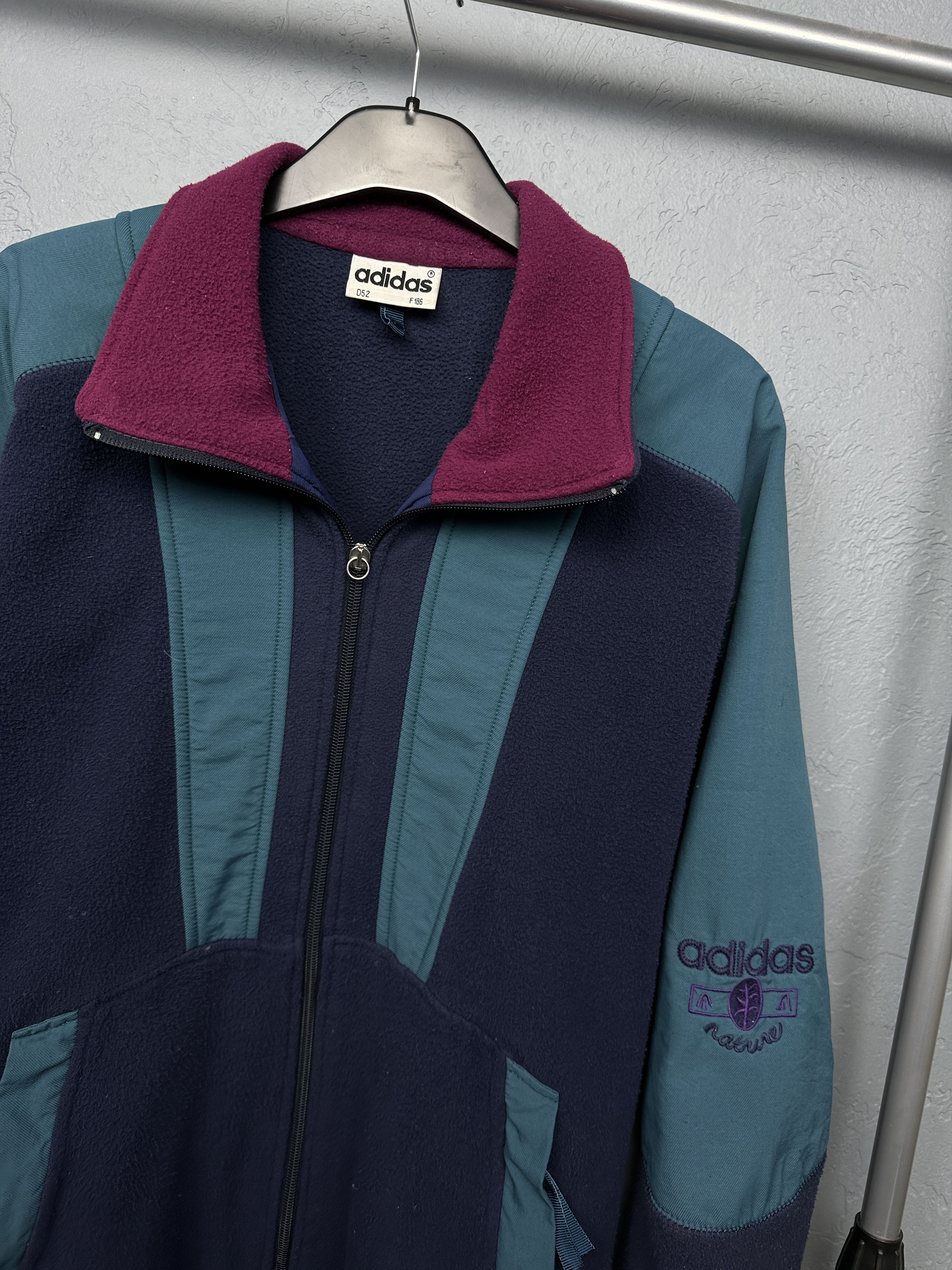 Adidas Adidas 90s Vintage Mens Fleece Jacket Size US L / EU 52-54 / 3 - 2 Thumbnail