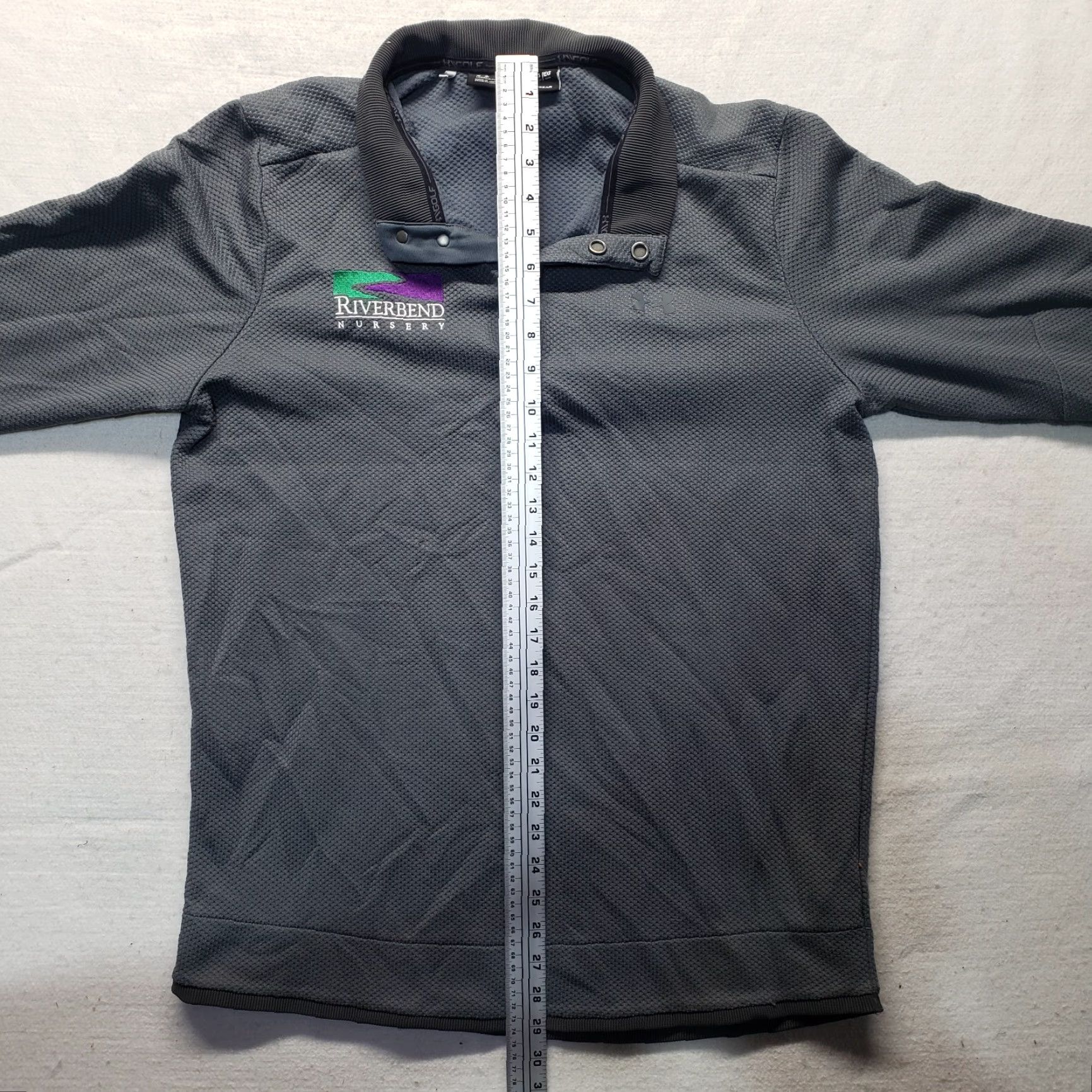 Under Armour Under armour Golf Polo Mens XL 1/4 Zip Sweatshirt Cold Gear Mock Neck Button Sweater Gray 100% Polyester Reg Regular Golfing Fashion A dult Mens Size US XL / EU 56 / 4 - 6 Thumbnail