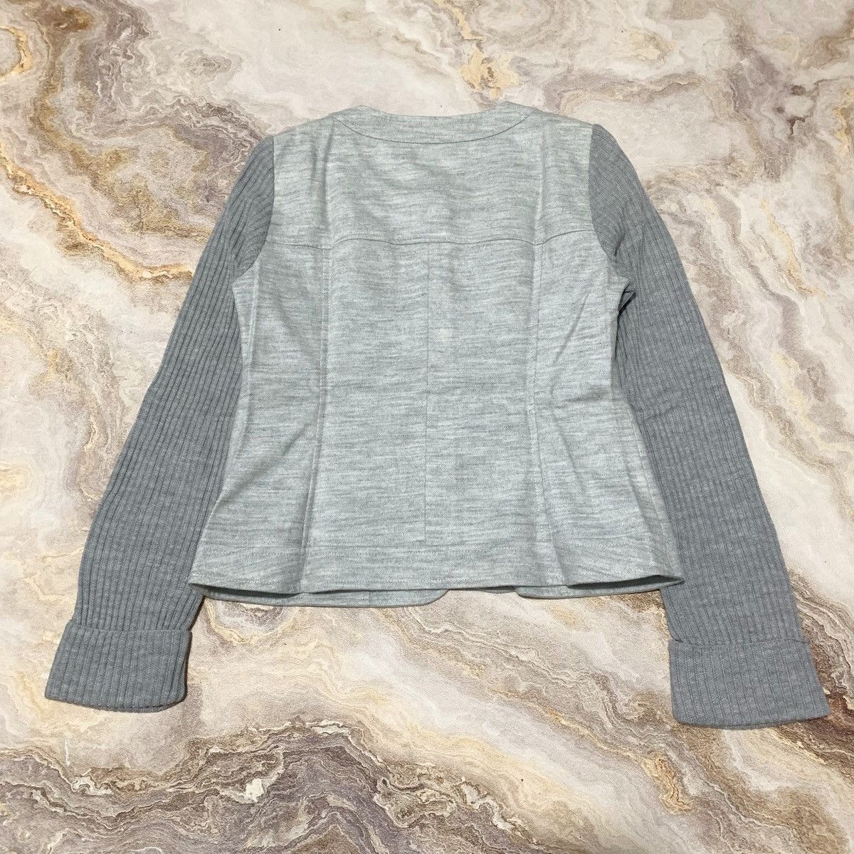 Andre Courreges Vtg 90s Courreges Jacket Grey On Grey Size S / US 4 / IT 40 - 14 Thumbnail