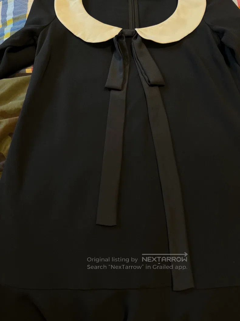 Valentino Valentino Black long-sleeved doll neck bow dress Size XS / US 0-2 / IT 36-38 - 6 Thumbnail
