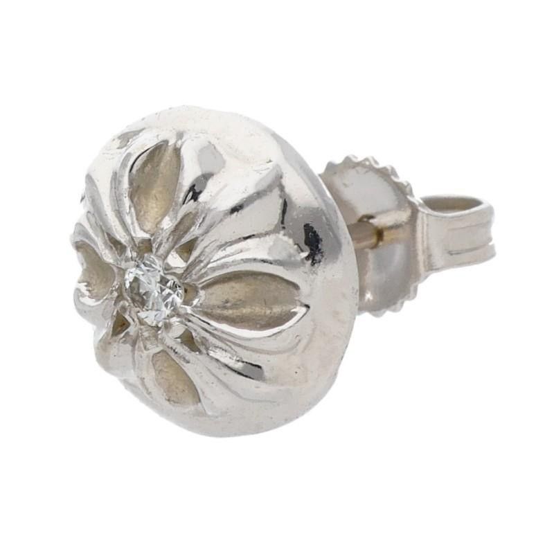 Chrome Hearts chrome hearts diamond 18K White Gold Stud Cross earring Size ONE SIZE - 1 Thumbnail