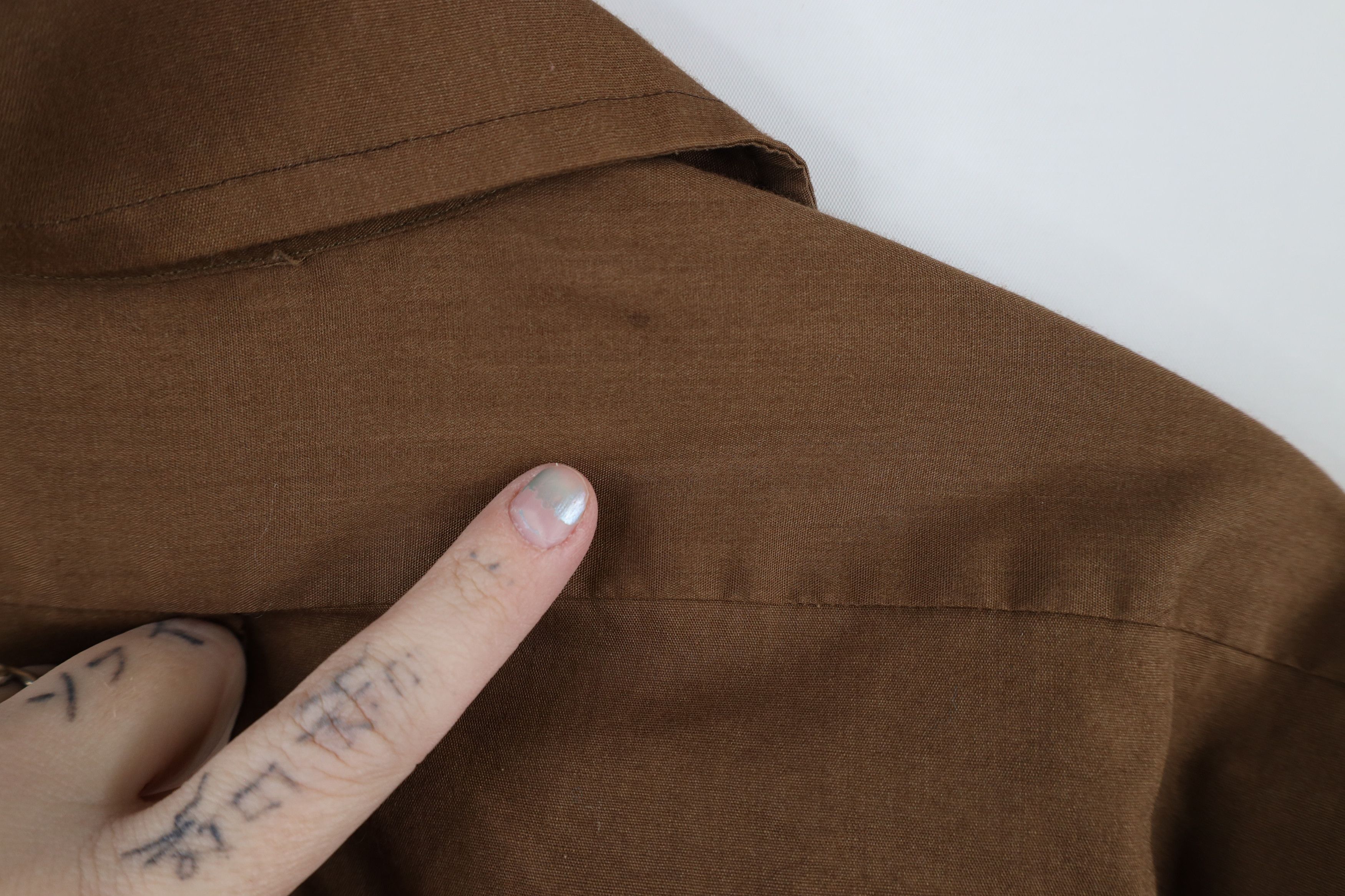 Vintage Vintage 60s 70s Streetwear Collared Button Shirt Brown USA Size US L / EU 52-54 / 3 - 9 Thumbnail