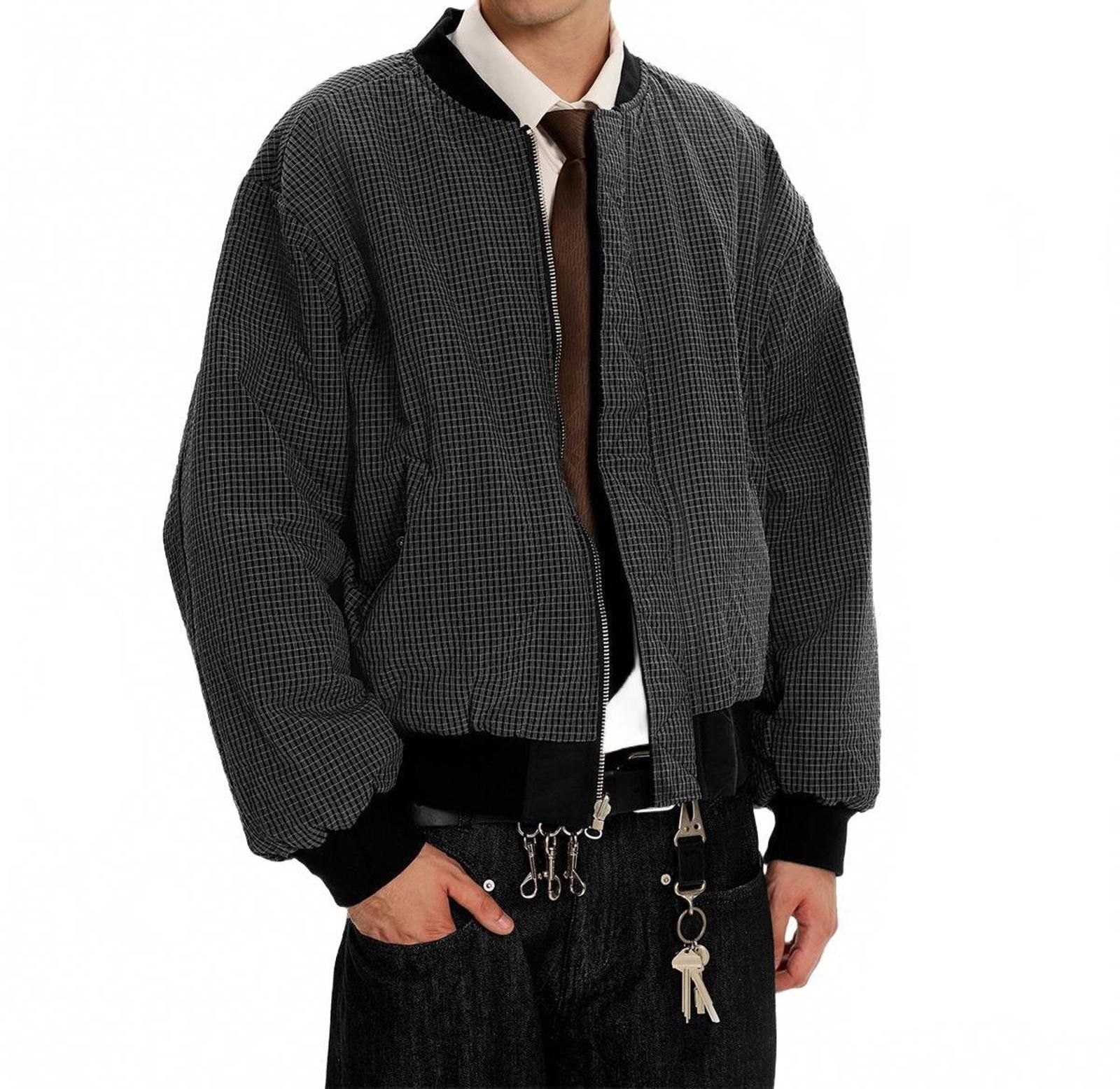 Japanese Brand Black Oversized Bomber Jacket, Reversible Men's Outerwear Size US M / EU 48-50 / 2 - 3 Thumbnail