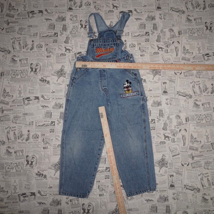 Mickey & Co. Large-Vintage Y2K Disneyland Mickey Mouse Youth 90s Overalls Size L / US 10 / IT 46 - 2 Thumbnail