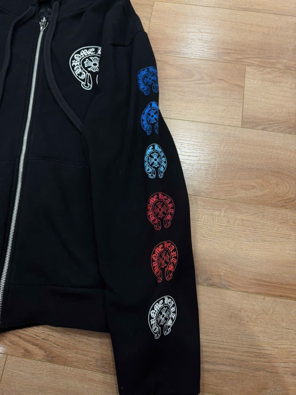Chrome Hearts CHROME HEARTS Multi Color Horseshoe Logo Zip Up Hoodie BLACK Size M / US 6-8 / IT 42-44 - 4 Thumbnail