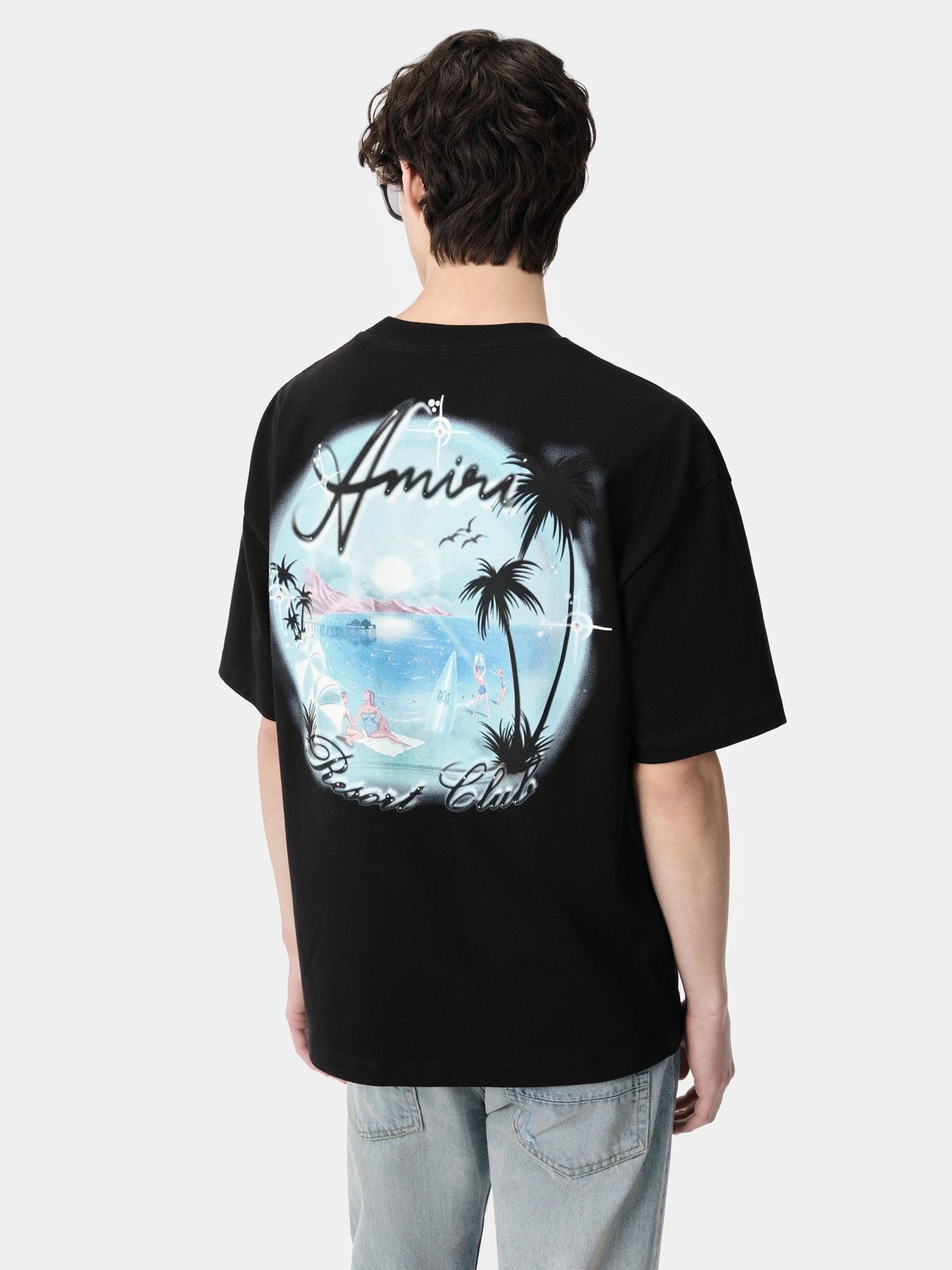 Amiri o1s1wg110525 Paradise Airbrush T-Shirt in Black Size US M / EU 48-50 / 2 - 4 Thumbnail