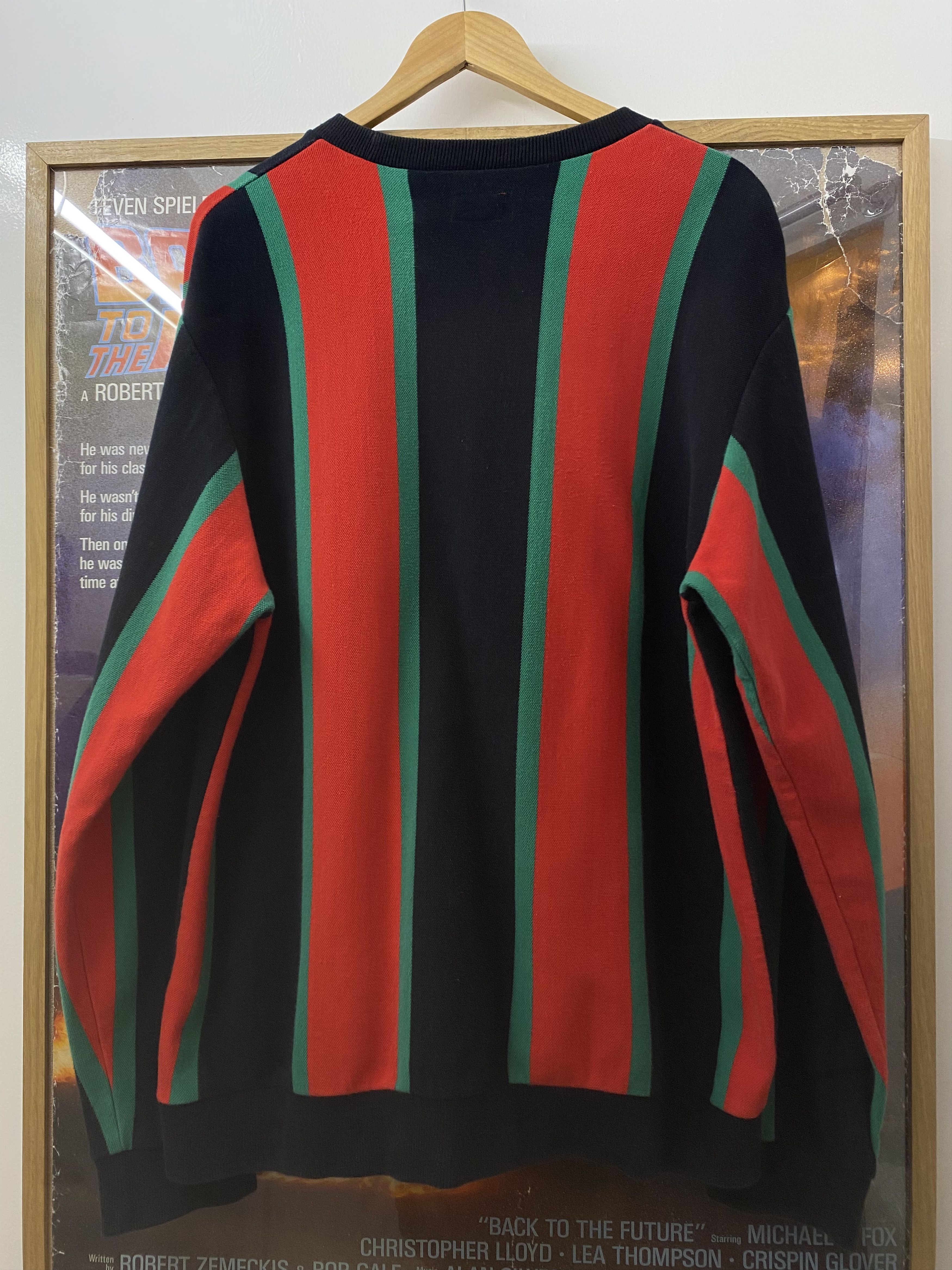 Supreme FW2017 Supreme Gucci Style Vertical Striped Pique Crewneck Size US XL / EU 56 / 4 - 2 Thumbnail