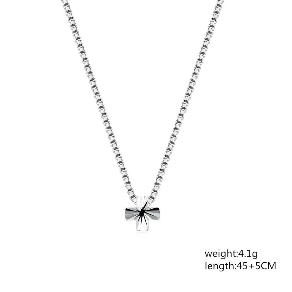Jewelry 925 Sterling Silver Necklace chain Charms cross Size ONE SIZE - 4 Thumbnail