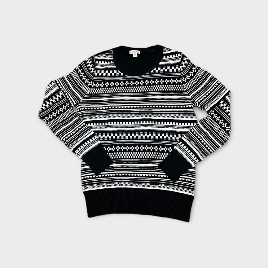 Merona Merona | Fair Isle Sweater | Size Large | Black & White Size L / US 10 / IT 46 - 3 Thumbnail