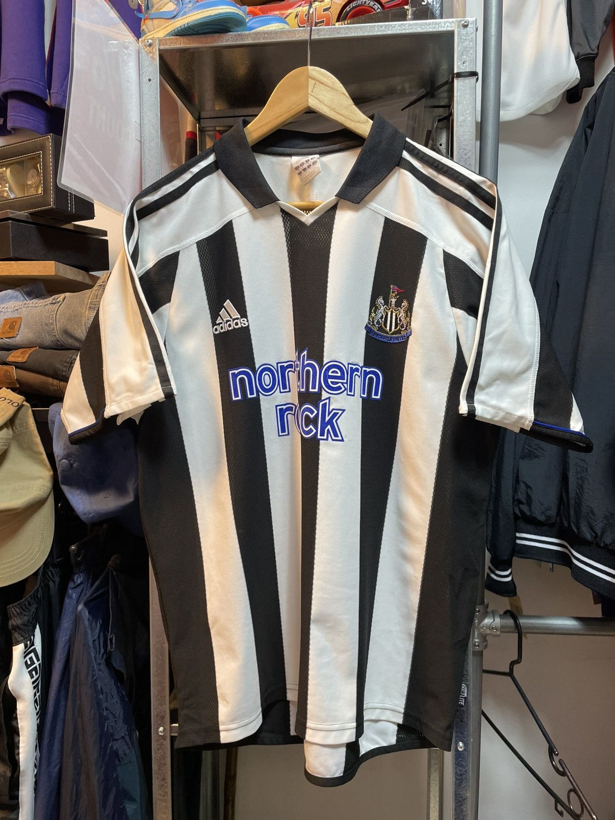 Adidas Vintage 2004-2005 Newcastle FC Home Kit Size US L / EU 52-54 / 3 - 1 Thumbnail