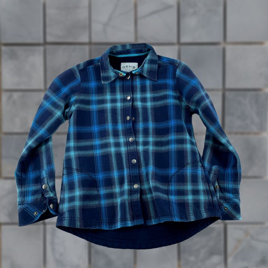 Orvis Orvis Shirt Jacket Womens Small Blue Plaid Fleece Lined Collared Snap Button Shirt Jacket Womens Small Blue Plaid Fleece Lined Collared Snap Button Size S / US 4 / IT 40 - 1 Thumbnail
