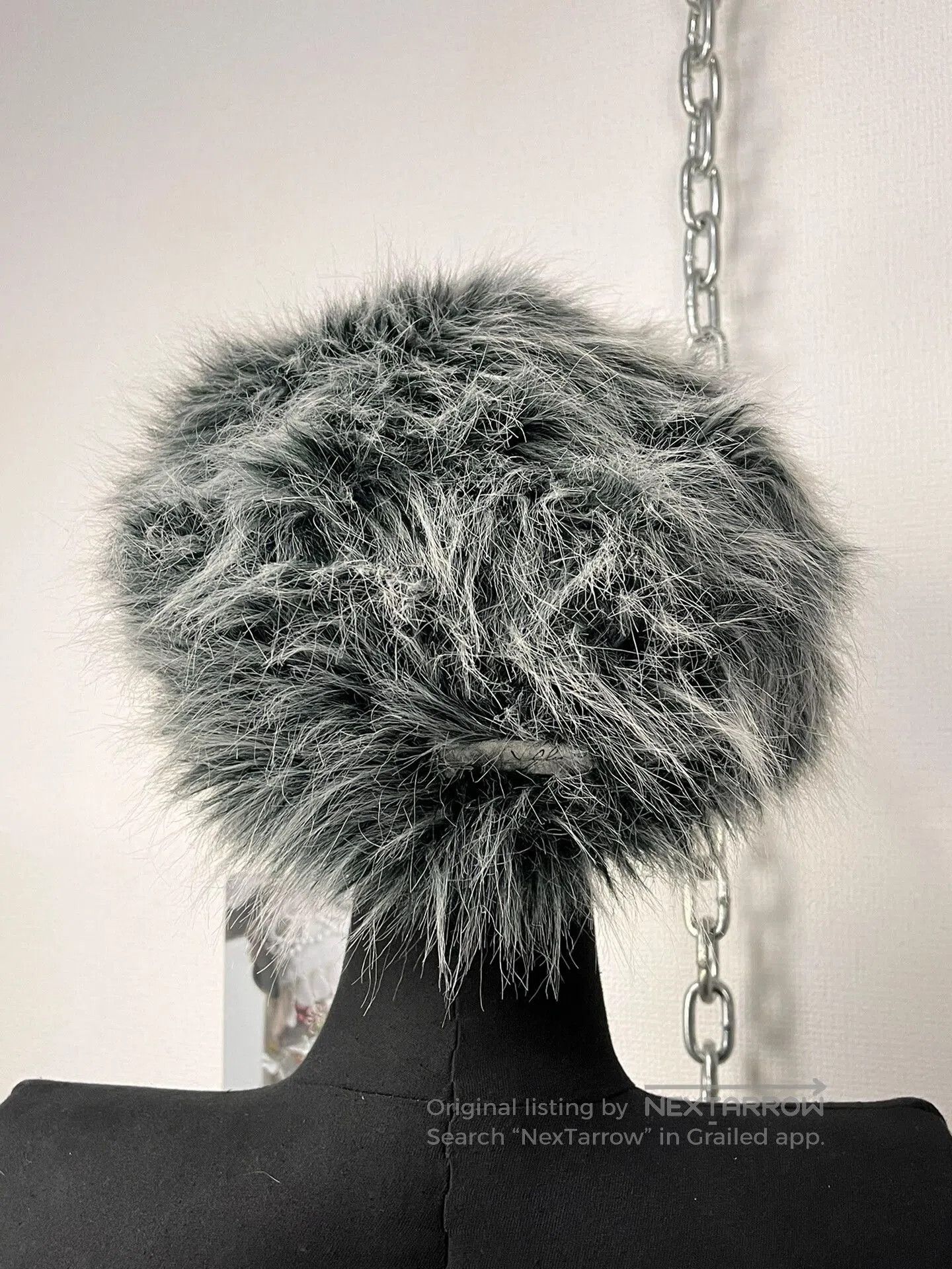 Japanese Brand stylish gray faux fur hat. Size ONE SIZE - 3 Thumbnail