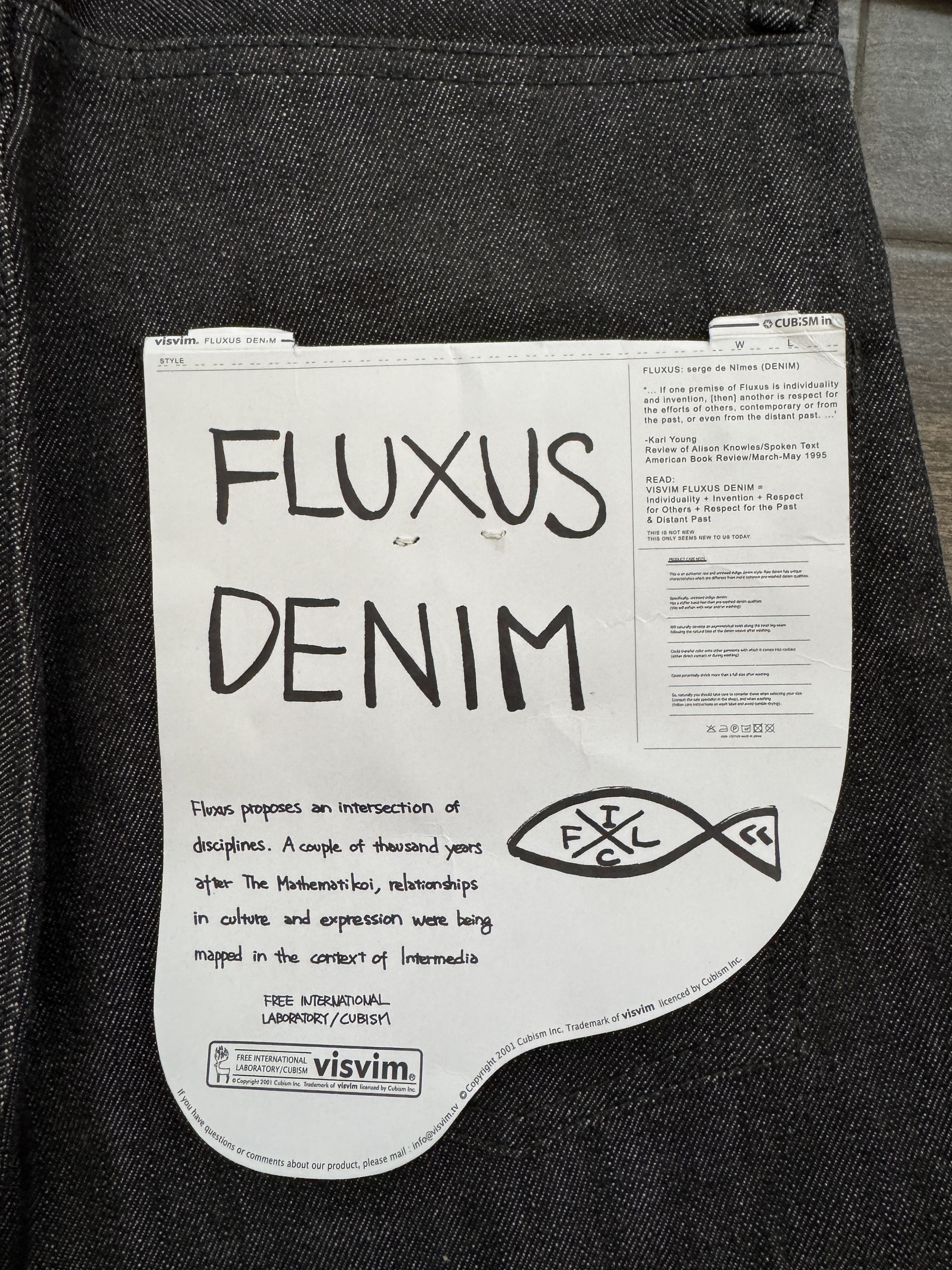 Visvim Visvim Fluxus 05R Denim Straight Raw Unwashed Selvedge Black Size US 30 / EU 46 - 2 Thumbnail