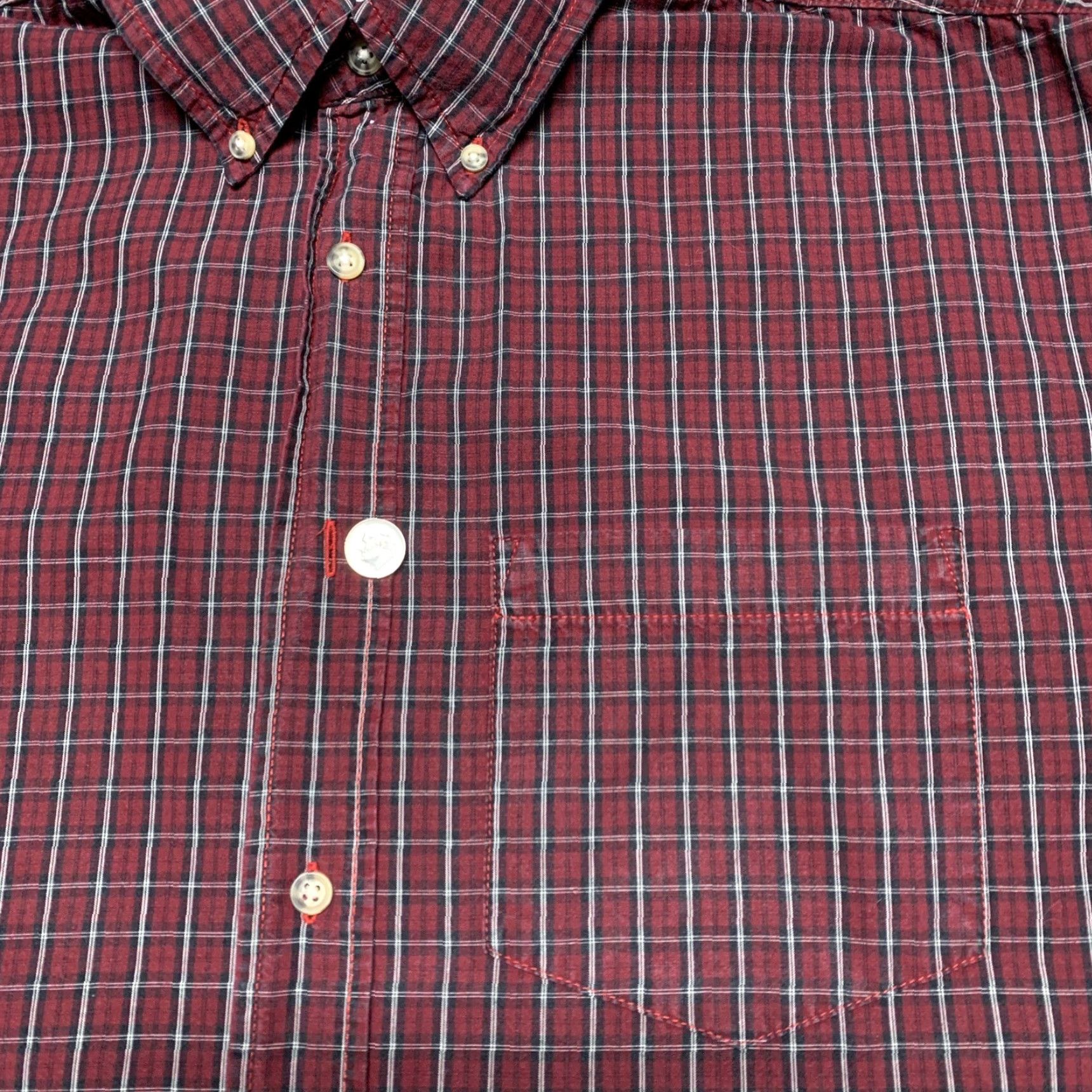 Wrangler Wrangler Mens Western Shirt Button Down Plaid Red Large Long Sleeve Size US L / EU 52-54 / 3 - 5 Thumbnail
