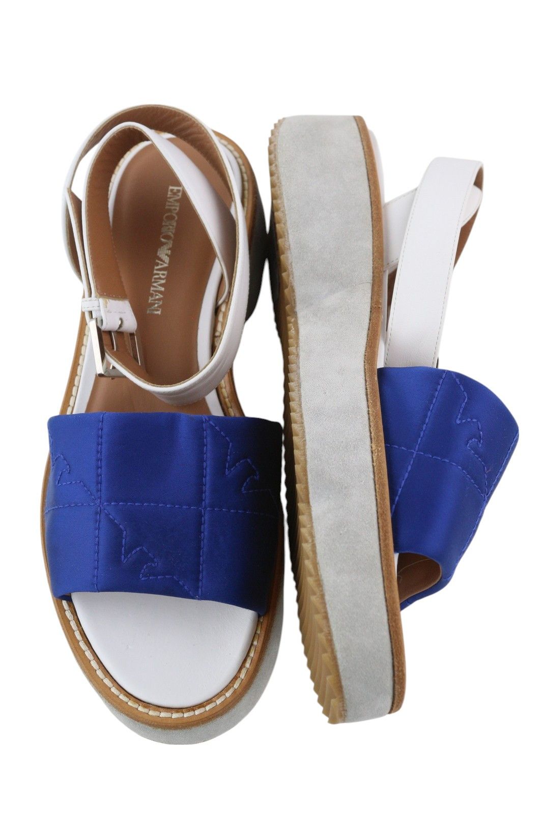 Emporio Armani X3U092 EU37 Blue White Platform 84788 Size US 6 / IT 36 - 4 Thumbnail
