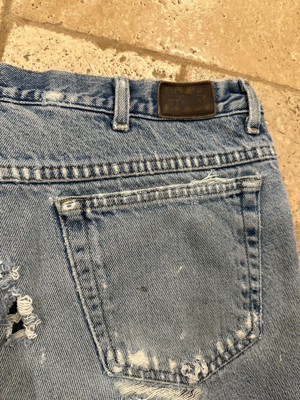 L.L. Bean Vintage L.L. Bean Double L Classic Fit Thrashed Blue Denim Size US 36 / EU 52 - 12 Thumbnail