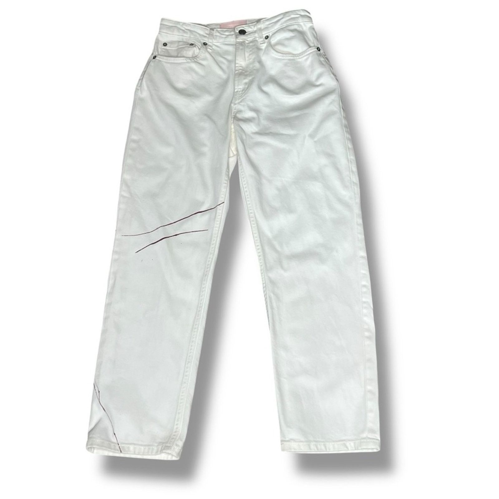 Everlane Everlane The High Rise Straight ankle jean paint splatter Size 24" / US 00 / IT 34 - 2 Thumbnail