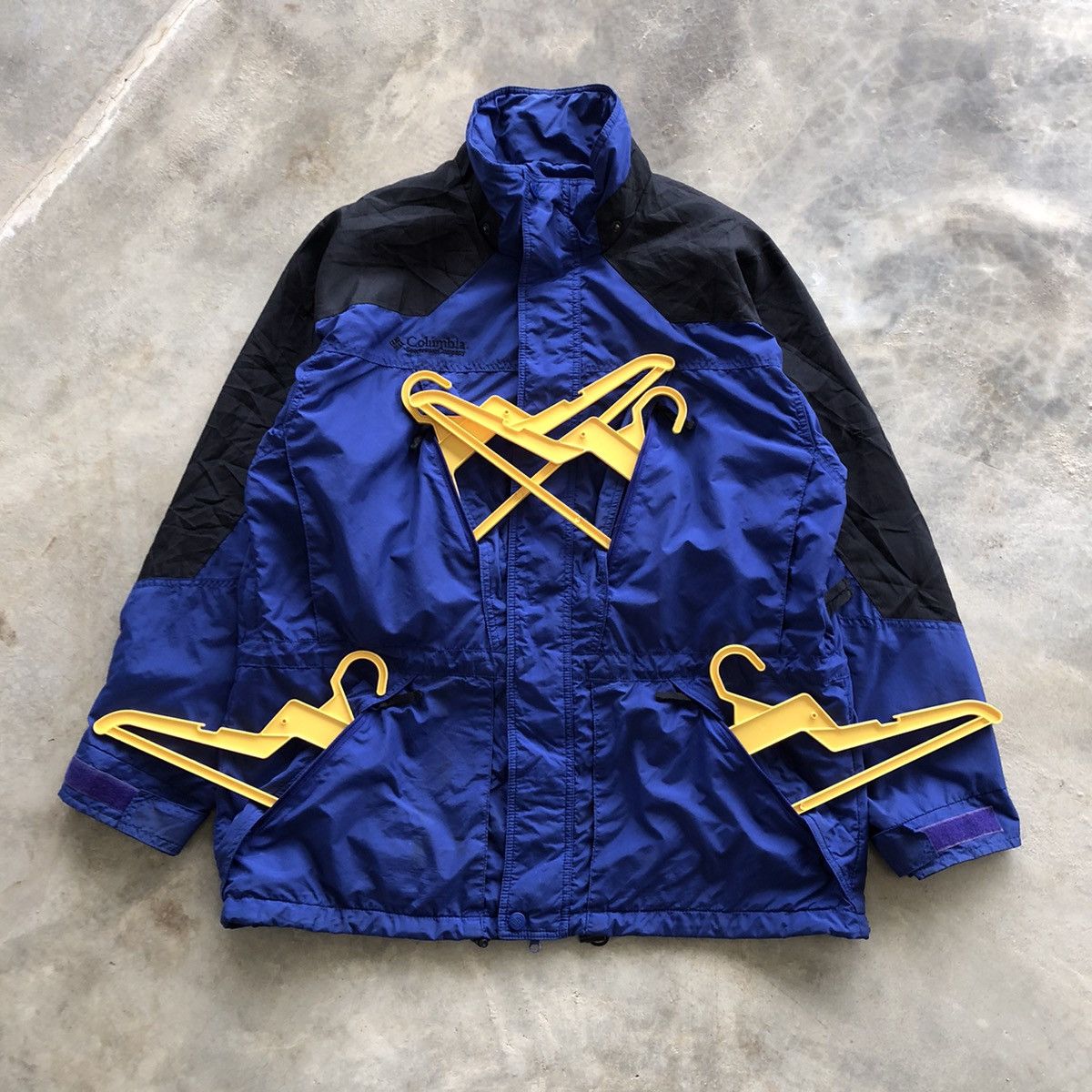 image of Columbia Mutipocket Outdoor Parka Jacket in Blue, Men's (Size Large)