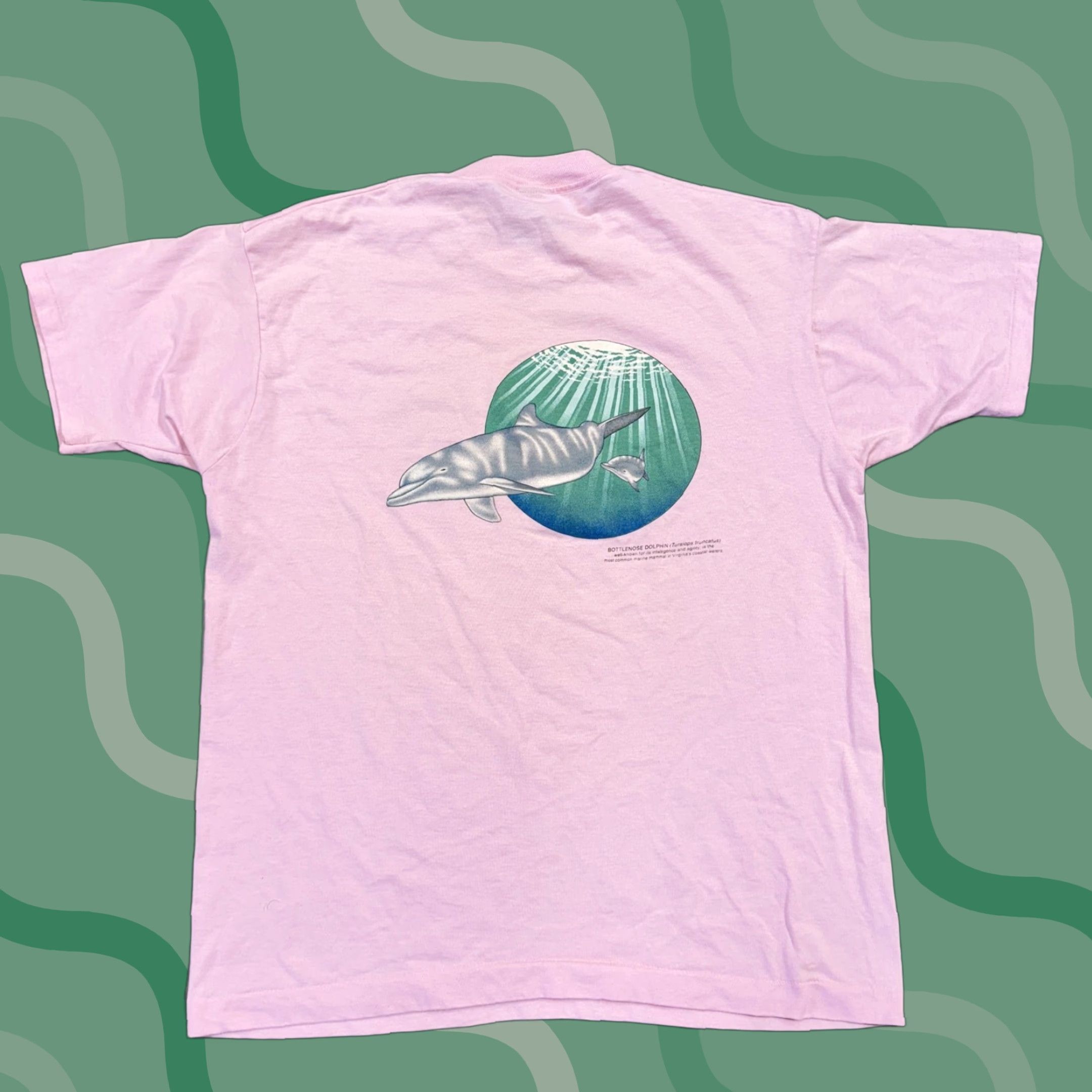 Vintage VINTAGE Virginia Marine Science Museum Shirt Mens XL Pink Dolphin Graphic 90s Size US XL / EU 56 / 4 - 1 Thumbnail