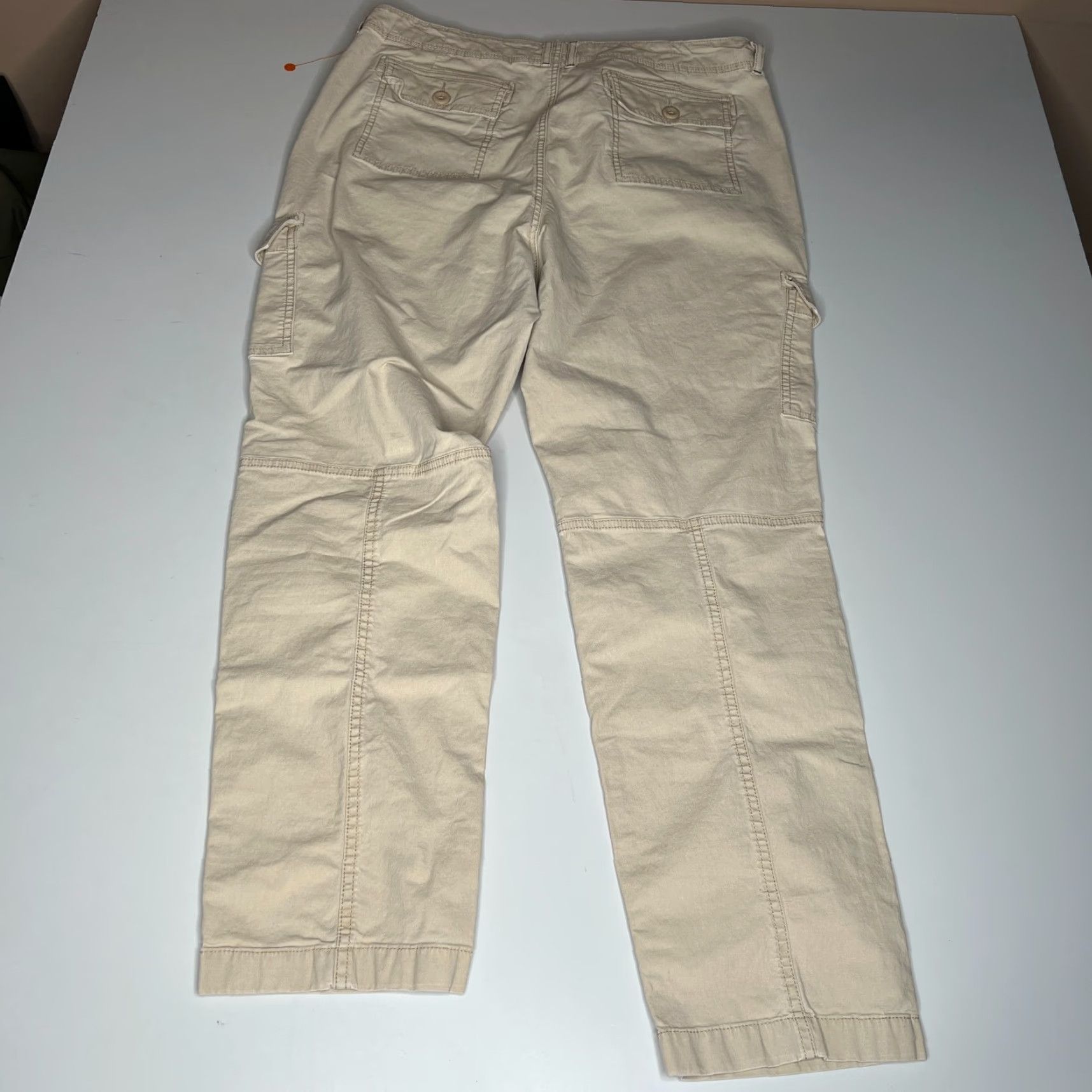 Vintage VINTAGE L.L.Bean Cargo Pants Womens 16 Regular Beige Utility Cotton Size 38" / US 16 / IT 52 - 6 Thumbnail