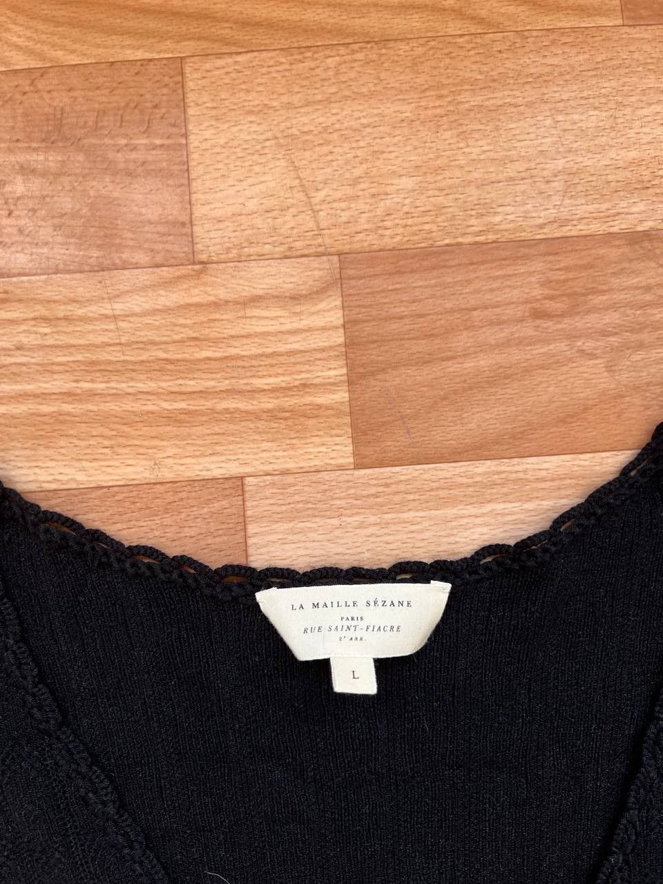 Sezane SEZANE PARIS RARE BLACK VISCOSE SOLID EVENING MID DRESS SZ L Size L / US 10 / IT 46 - 6 Thumbnail
