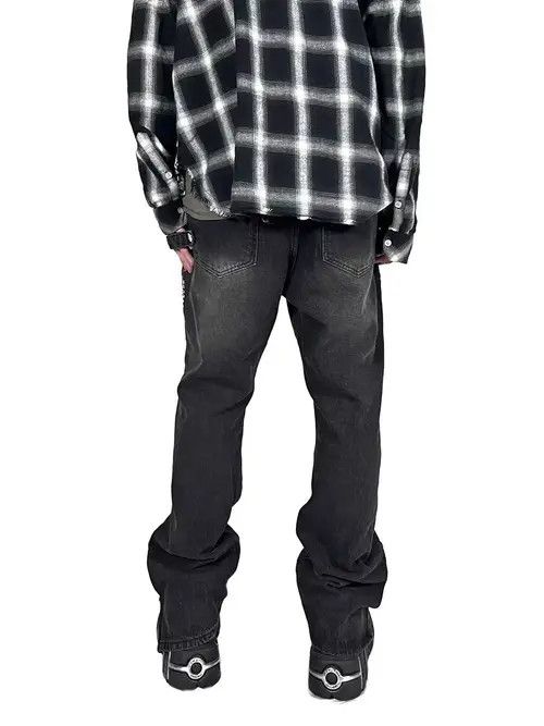 VIBE pattern flared fade jeans Size US 32 / EU 48 - 5 Thumbnail
