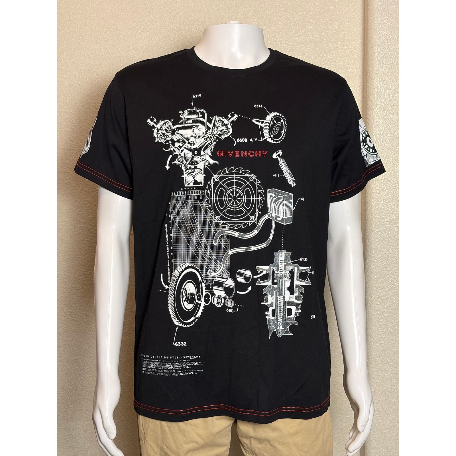 Givenchy Floral Givenchy Paris Print T-shirt | Grailed