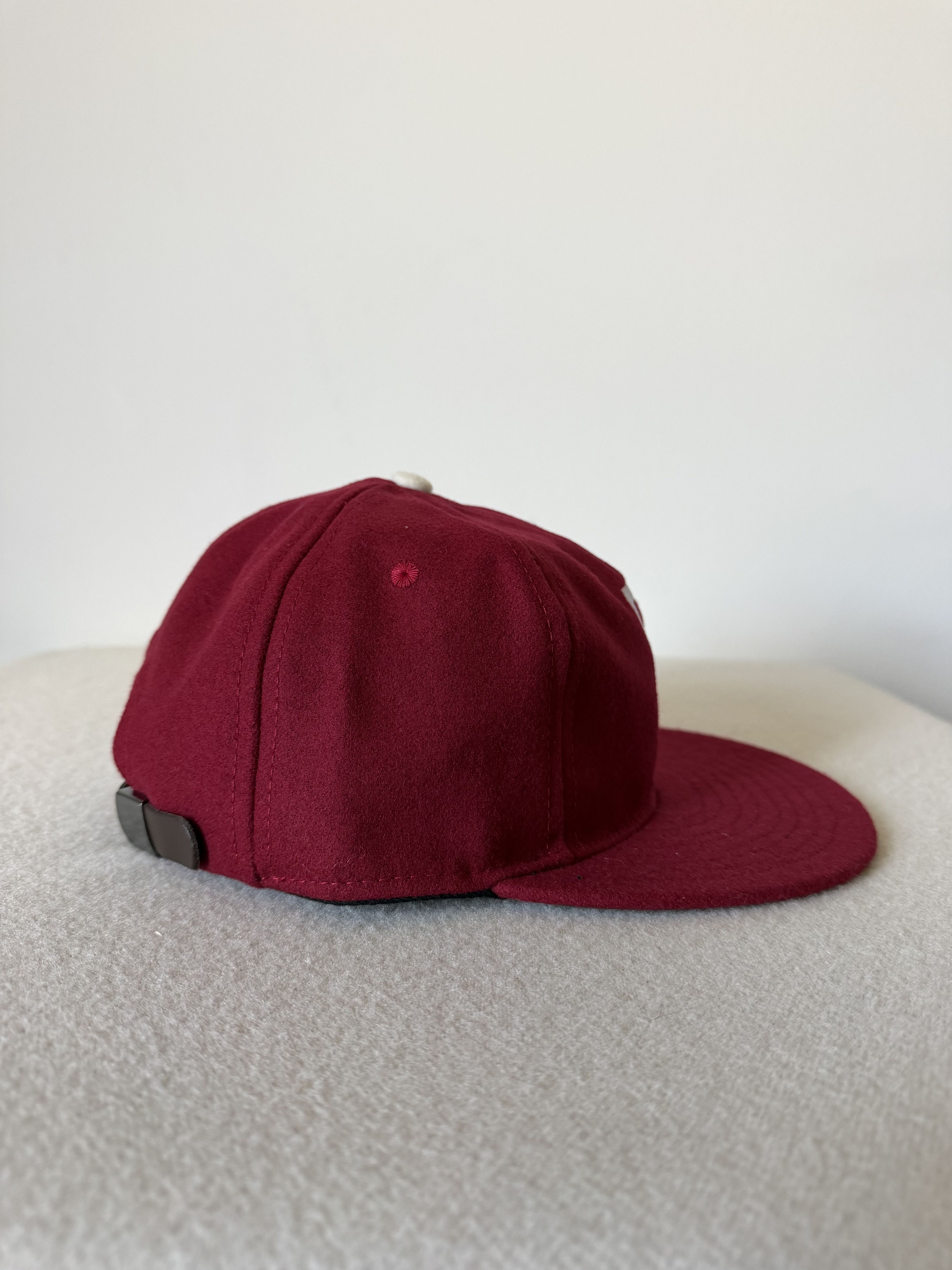 Ebbets Field Flannels Ebbets Field 1975 University of Oklahoma Wool Strapback Hat Size ONE SIZE - 3 Thumbnail