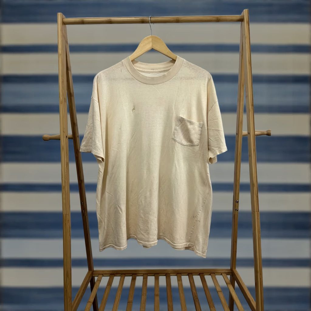 Vintage VTG Butter Thin Worn Boxy Flowy Pocket T-Shirt 2XL Peach Womens/Mens T-Shirt 2XL Distressed Burnout Worn Boxy Pocket Short Sleeve Shirt Size US XXL / EU 58 / 5 - 1 Thumbnail