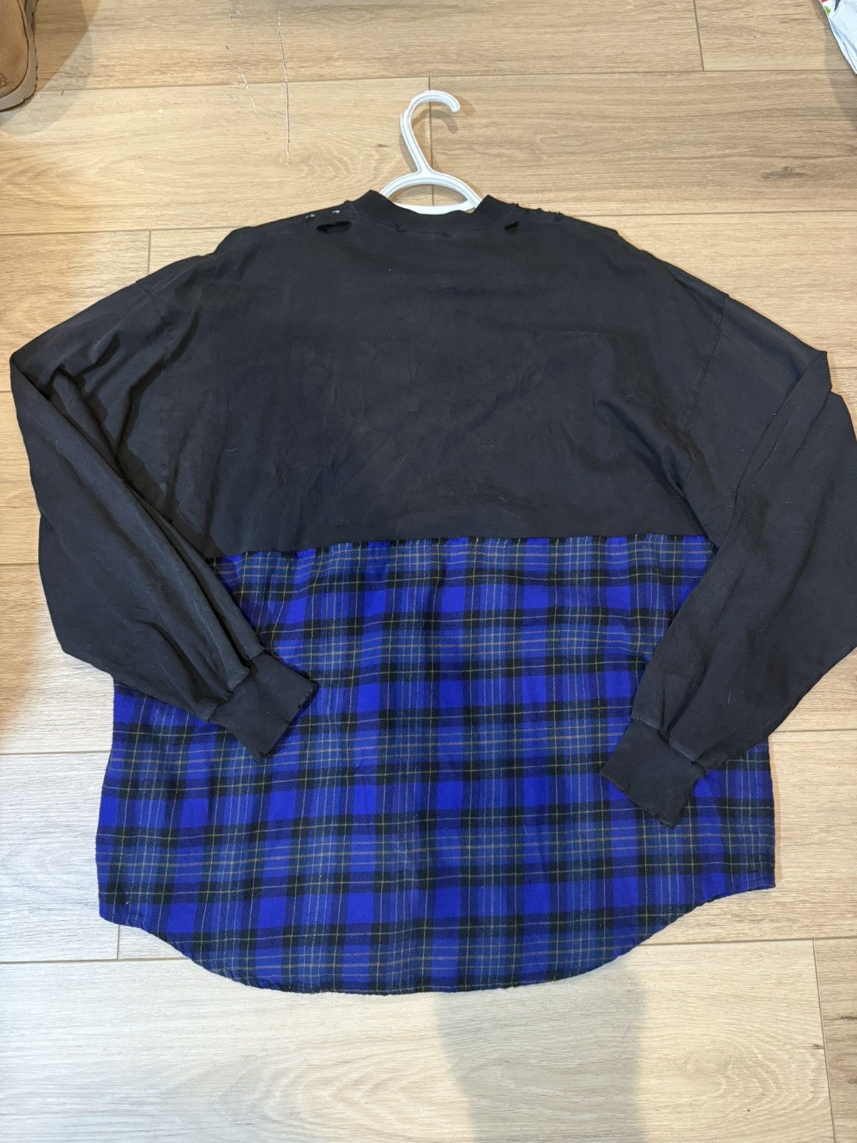 Balenciaga Balenciaga Hybrid Flannel Shirt Size US S / EU 44-46 / 1 - 7 Thumbnail