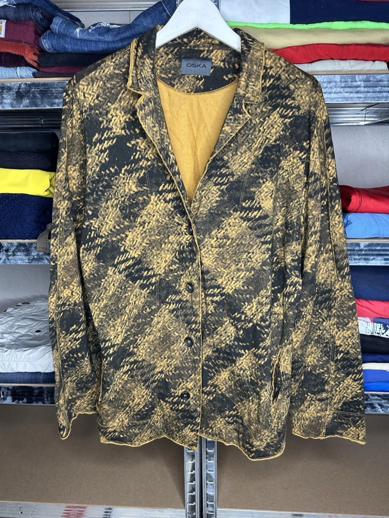 OSKA OSKA Women’s Artistic Blazer Jacket Brushed Abstract Print Size L / US 10 / IT 46 - 1 Thumbnail