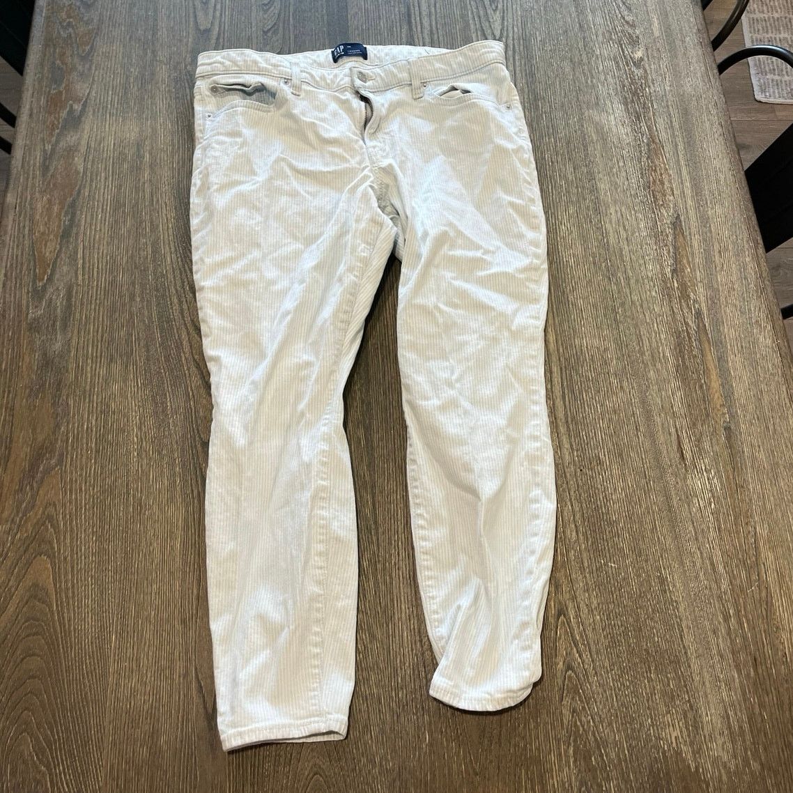 Gap Gap Denim Legging Jeans High Rise Pinstripe Blue Size 31R Size 31" - 1 Thumbnail