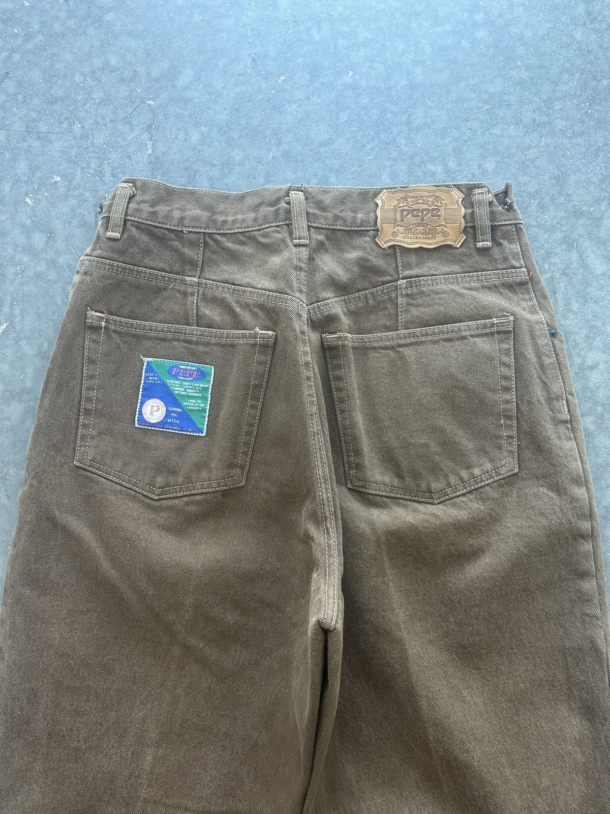 Pepe Jeans × Vintage Vintage 90s Pepe Brown Denim Jeans 30x33 Size US 30 / EU 46 - 11 Thumbnail