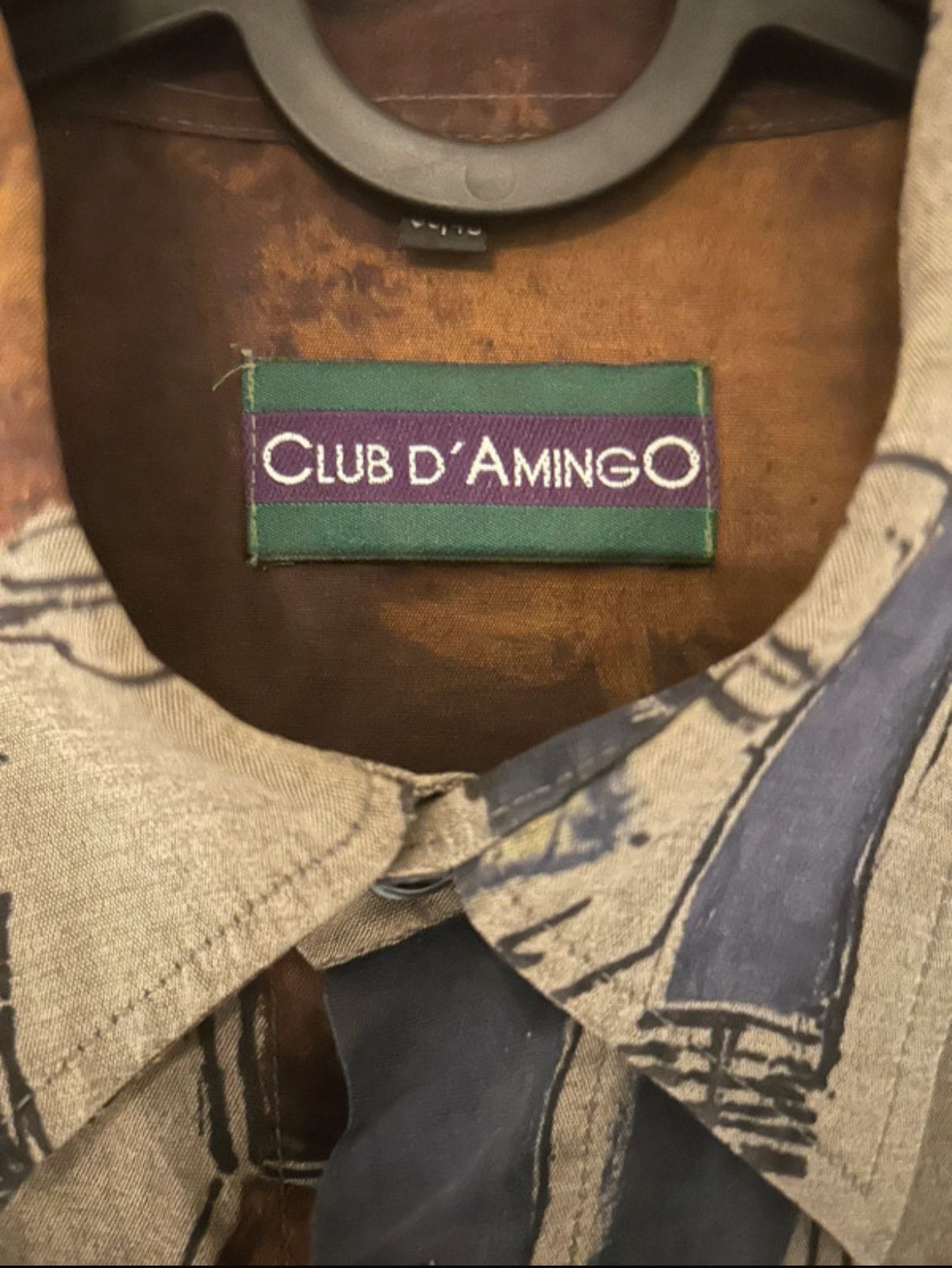 Other Club D’Amingo Men’s Grey Medium Longsleeve Shirt Vintage Size US M / EU 48-50 / 2 - 2 Thumbnail