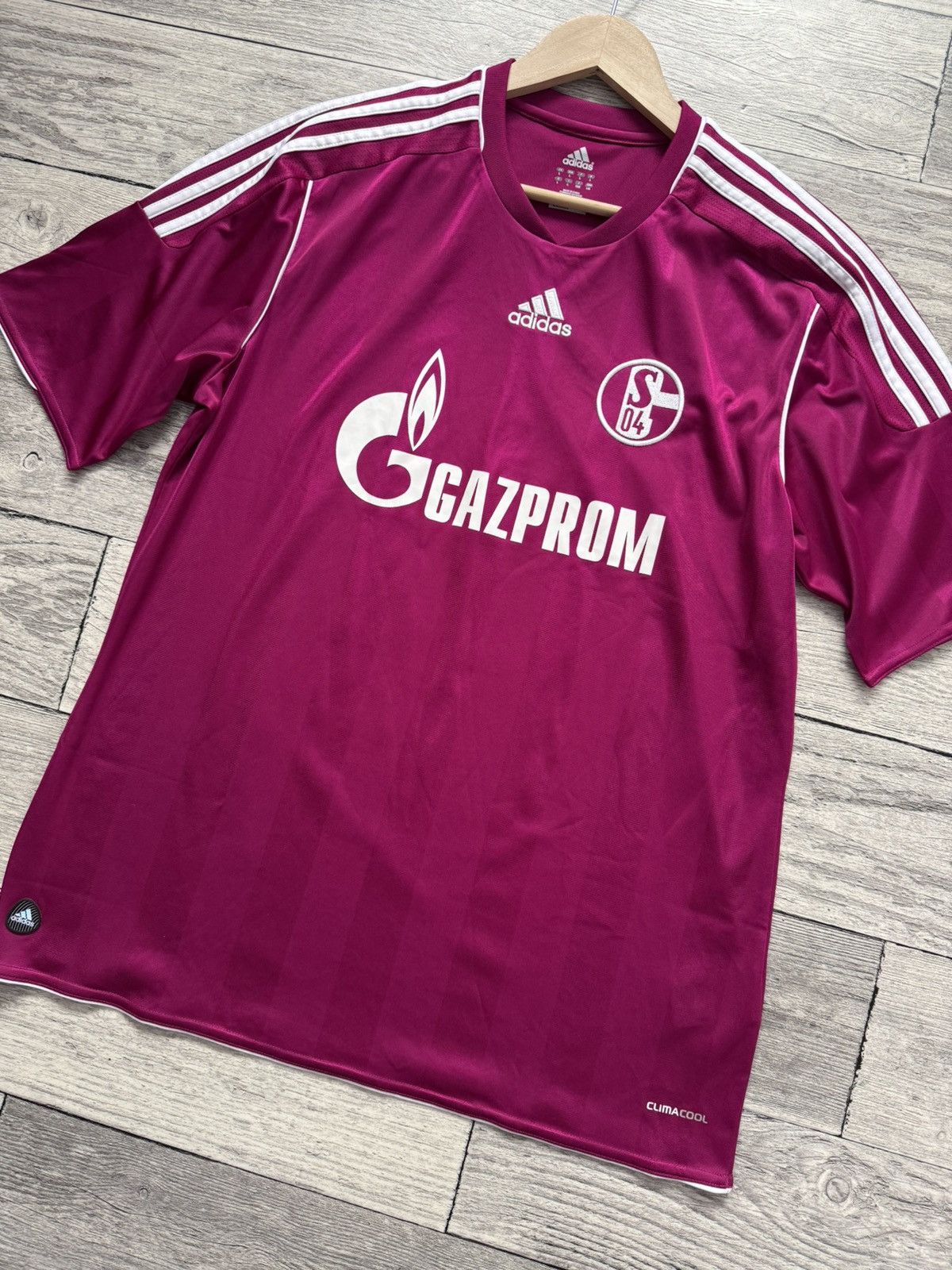 Adidas Shalke 04 vintage shirt purple 2012 Size US L / EU 52-54 / 3 - 3 Thumbnail