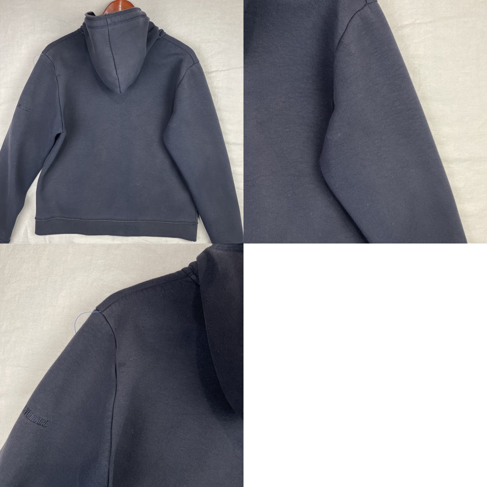 Zadig & Voltaire Zadig & Voltaire Hoodie Womens Large Navy Blue Full Zip Sweater Long Sleeve Size L / US 10 / IT 46 - 9 Thumbnail