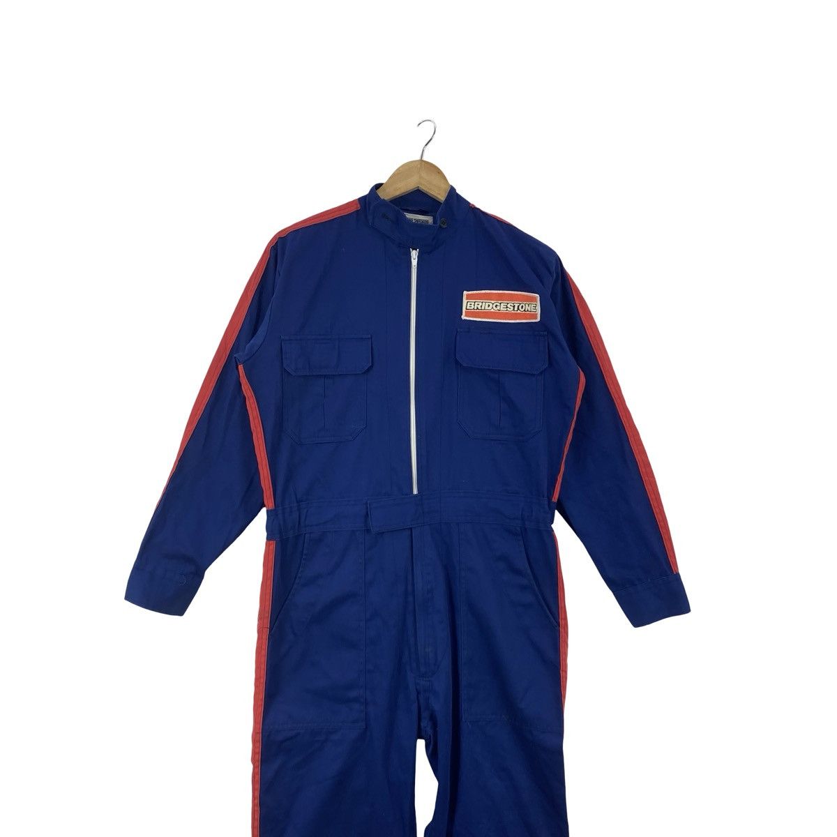 Vintage Vintage BRIDGESTONE RACING MOTOR Sports Workwear Coverall Size US 36 / EU 52 - 2 Thumbnail