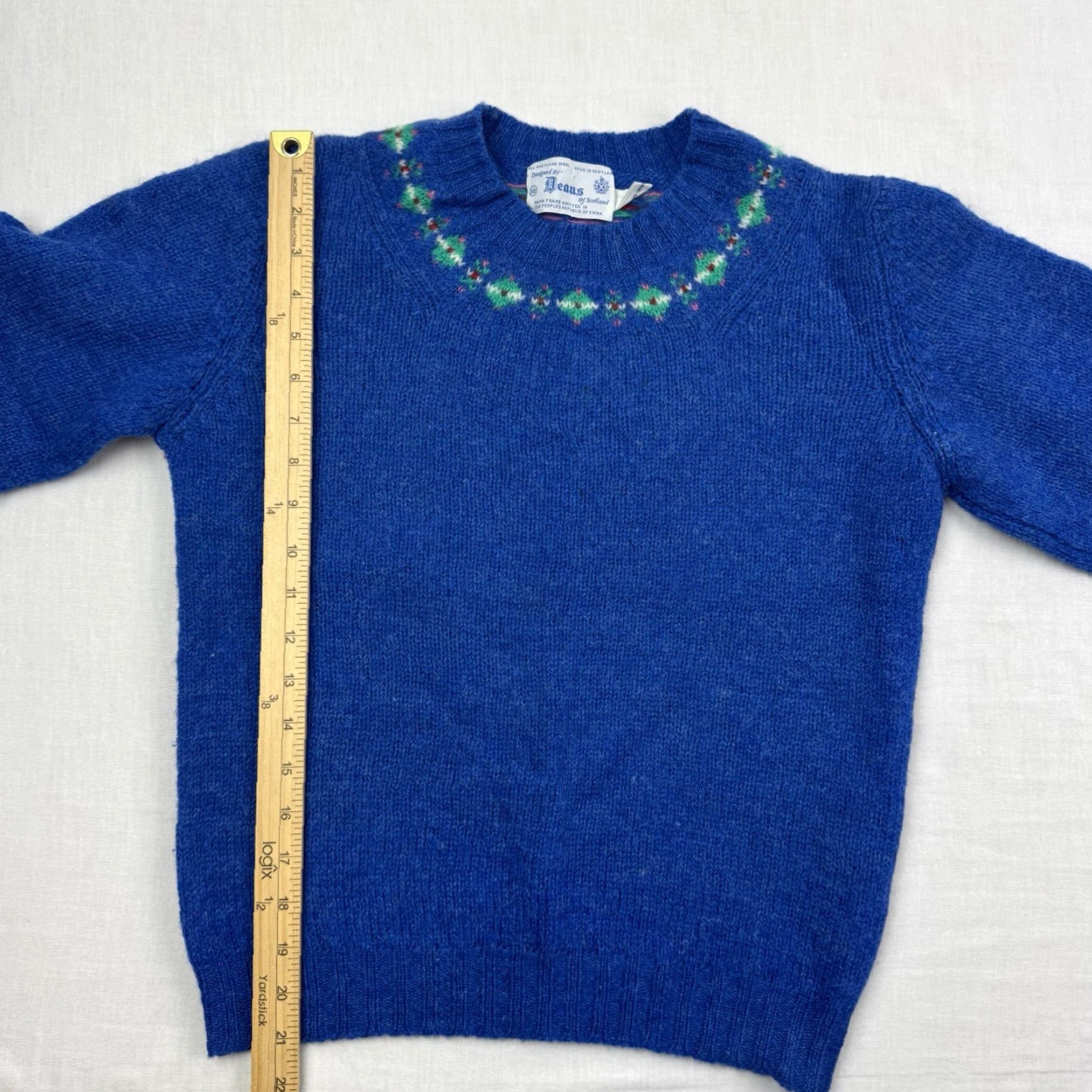 Vintage VINTAGE Deans Of Scotland Sweater Womens Small Blue 100% Wool Crew Neck Long Sleeve Pullover 80s 70s Classic Preppy 100% Wool Size S / US 4 / IT 40 - 7 Thumbnail