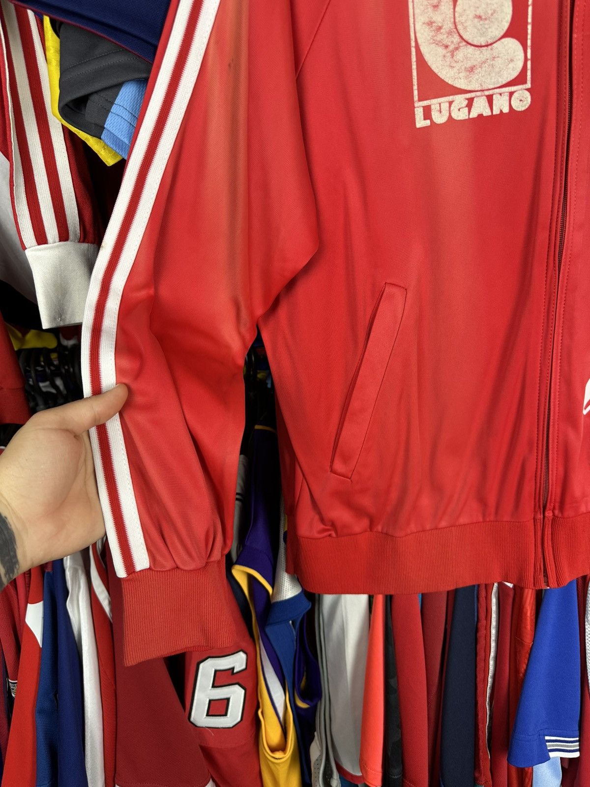 Adidas Vintage 70s Adidas Ventex HC Lugano Switzerland Track top Size US L / EU 52-54 / 3 - 5 Thumbnail