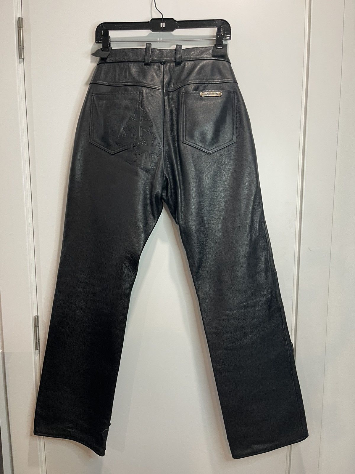 Chrome Hearts Chrome Hearts cross patch leather biker pants Size US 34 / EU 50 - 12 Thumbnail