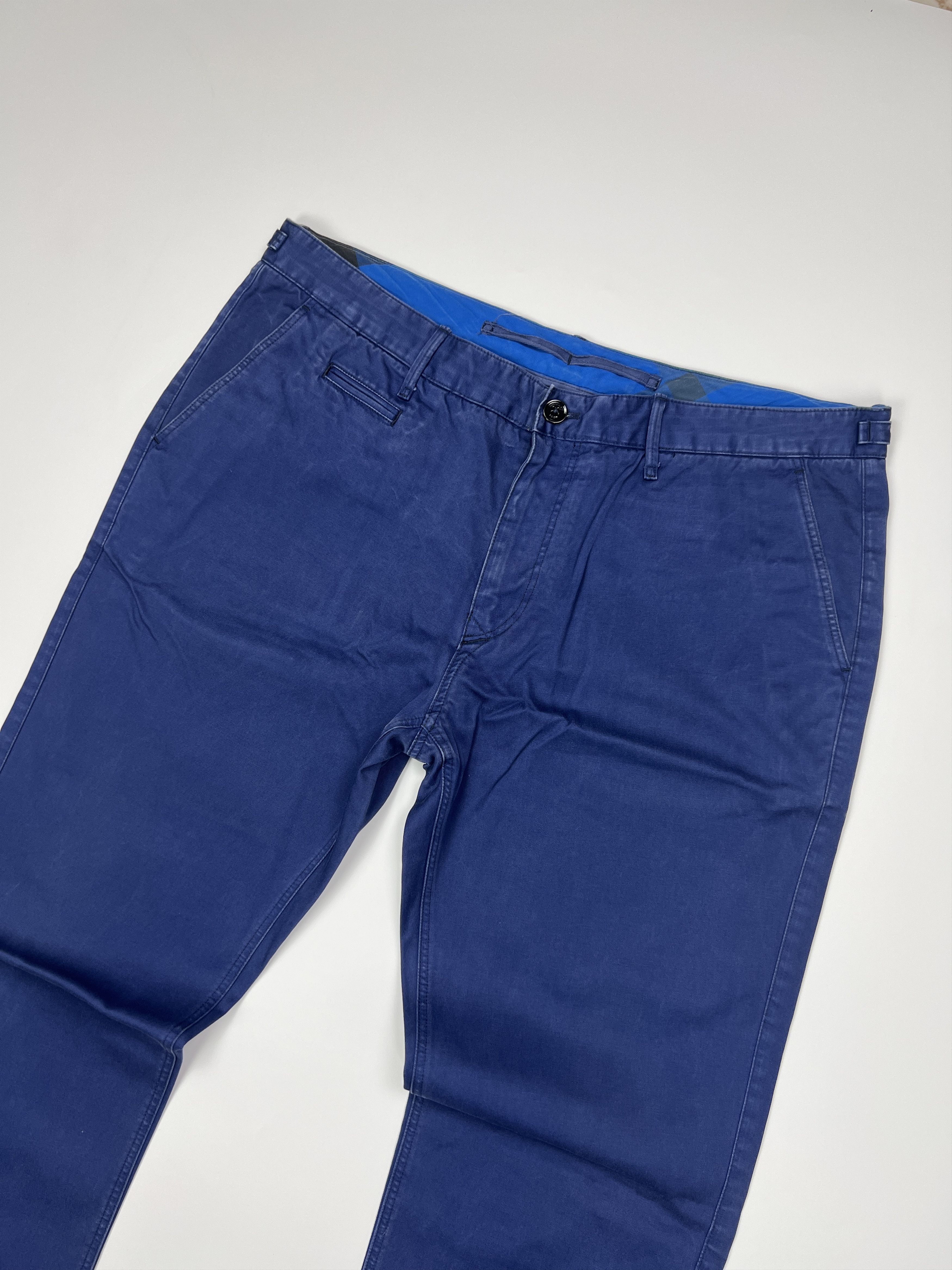 Burberry Burberry Brit Navy Chino Cotton Trousers Pants Size US 36 / EU 52 - 3 Thumbnail