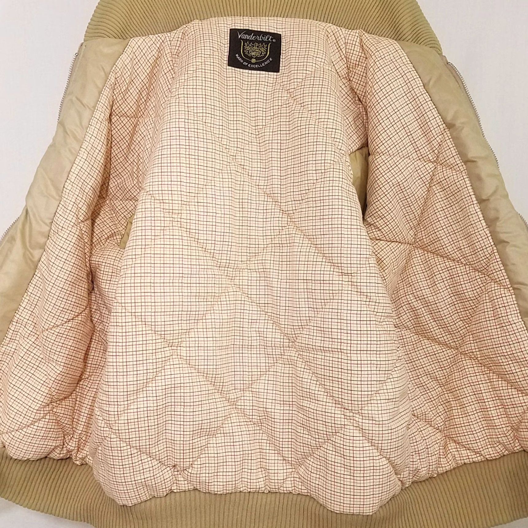 Vintage VINTAGE Vanderbilt Bomber Jacket Mens Size Small Beige 70s Quilted Lining Flight/Bomber Size US S / EU 44-46 / 1 - 4 Thumbnail